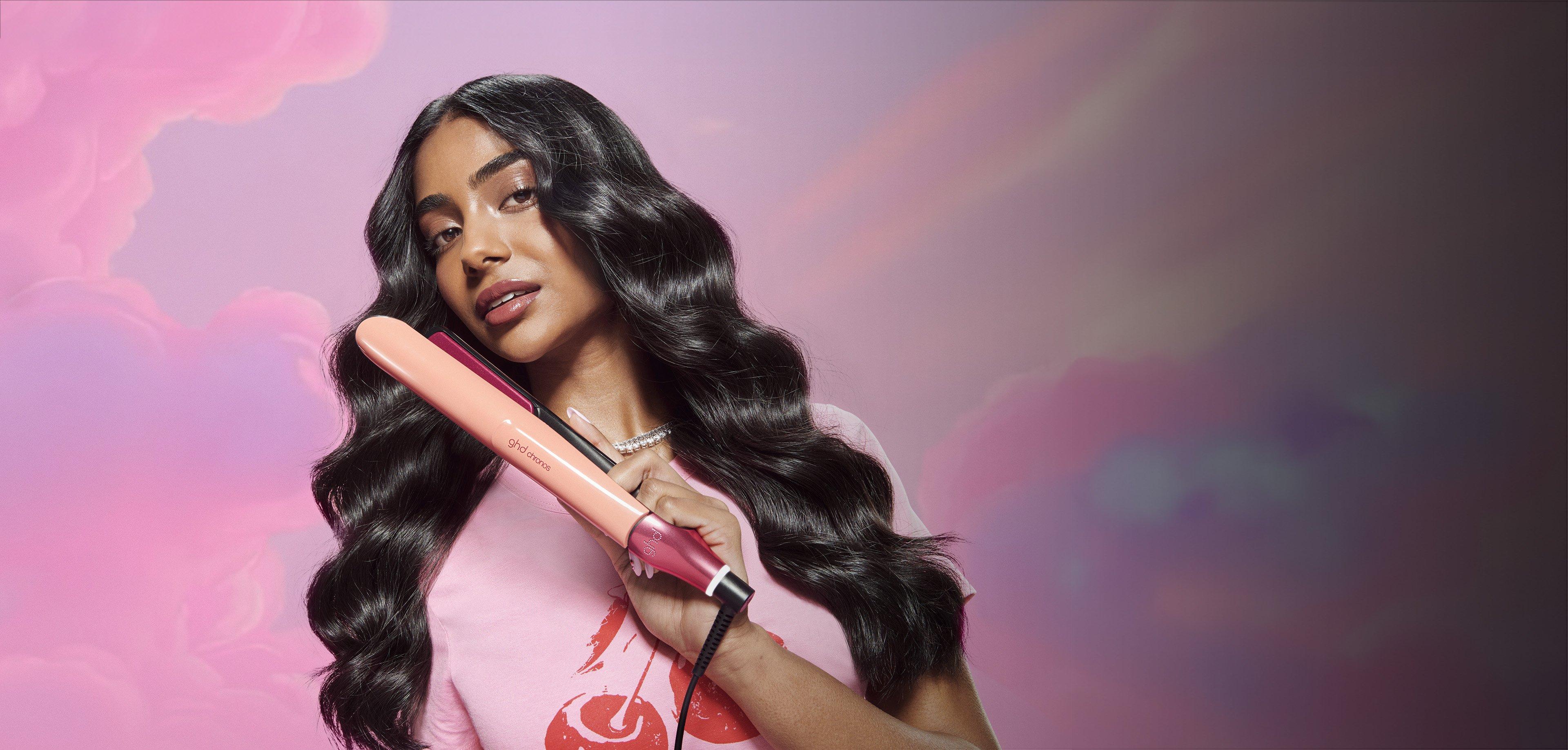 NEW GHD CHRONOS PROFESSIONAL FLAT IRON (1 INCH PLATE) SUN-KISSED PEACH