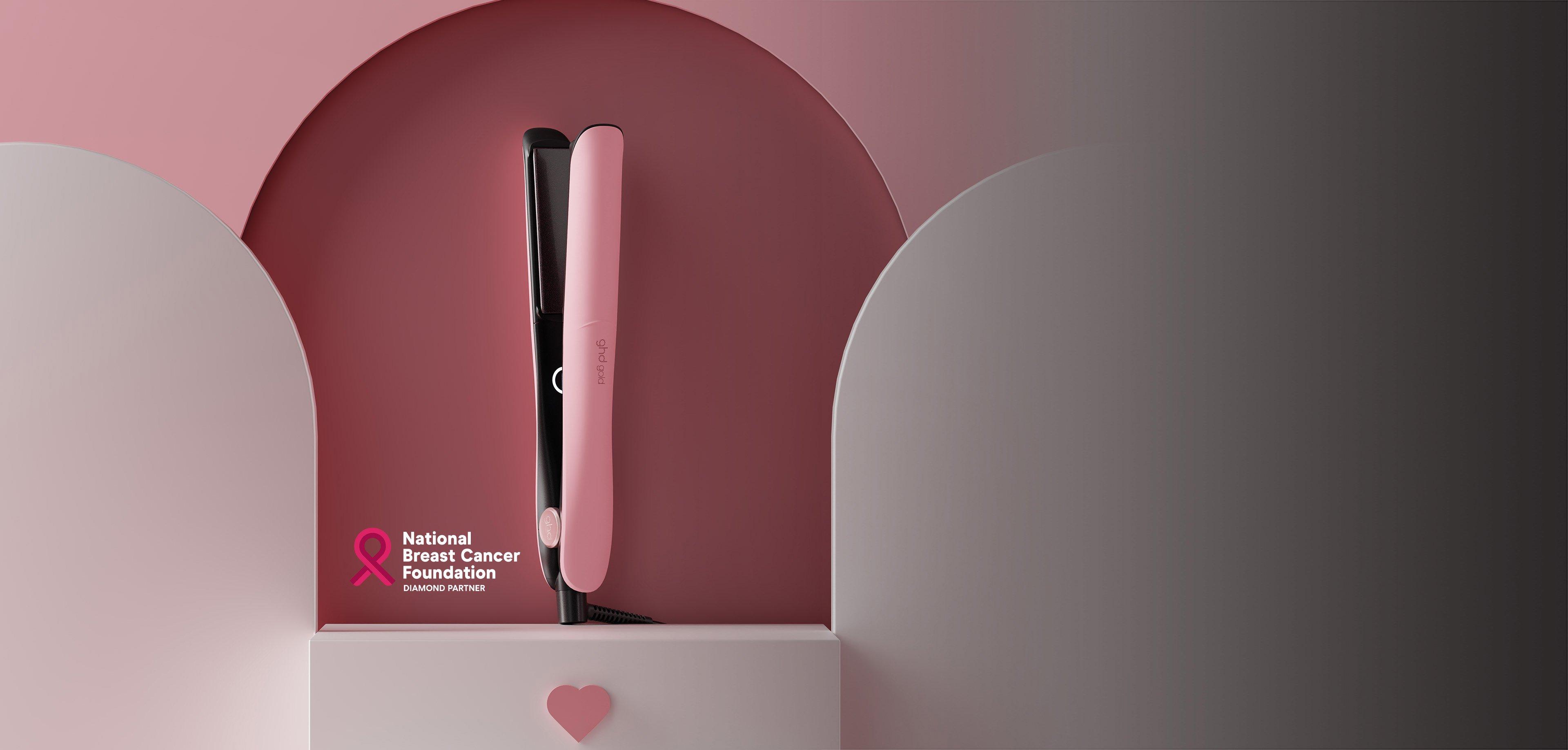 NEW GHD GOLD HAIR STRAIGHTENER (26MM PLATE) DUSTED PINK
