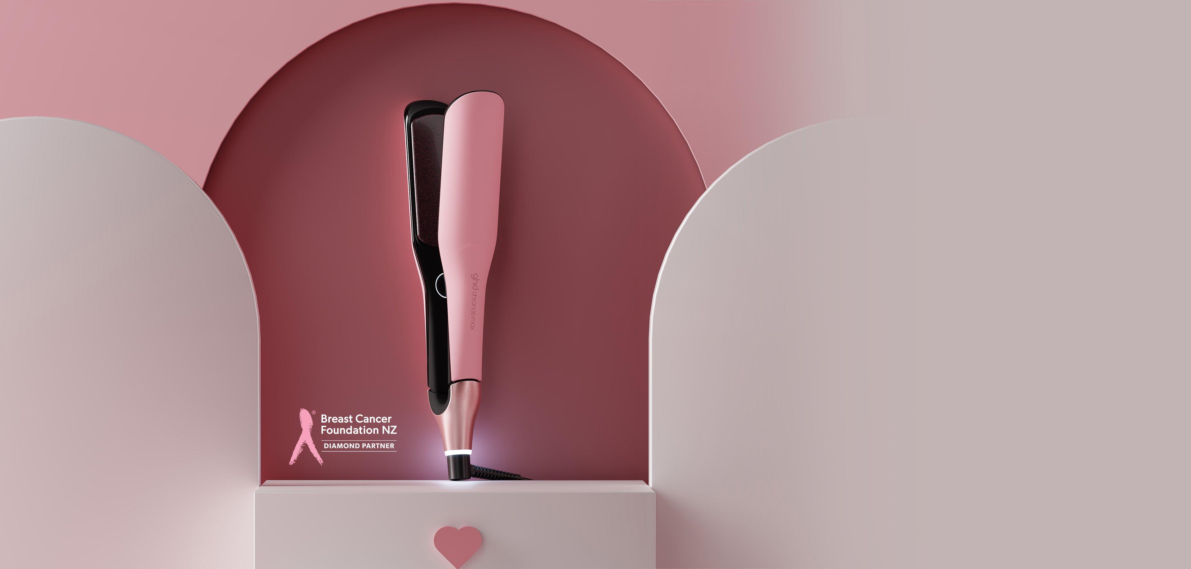 NEW GHD CHRONOS MAX BEST WIDE PLATE HAIR STRAIGHTENER (43MM PLATE) DUSTED PINK