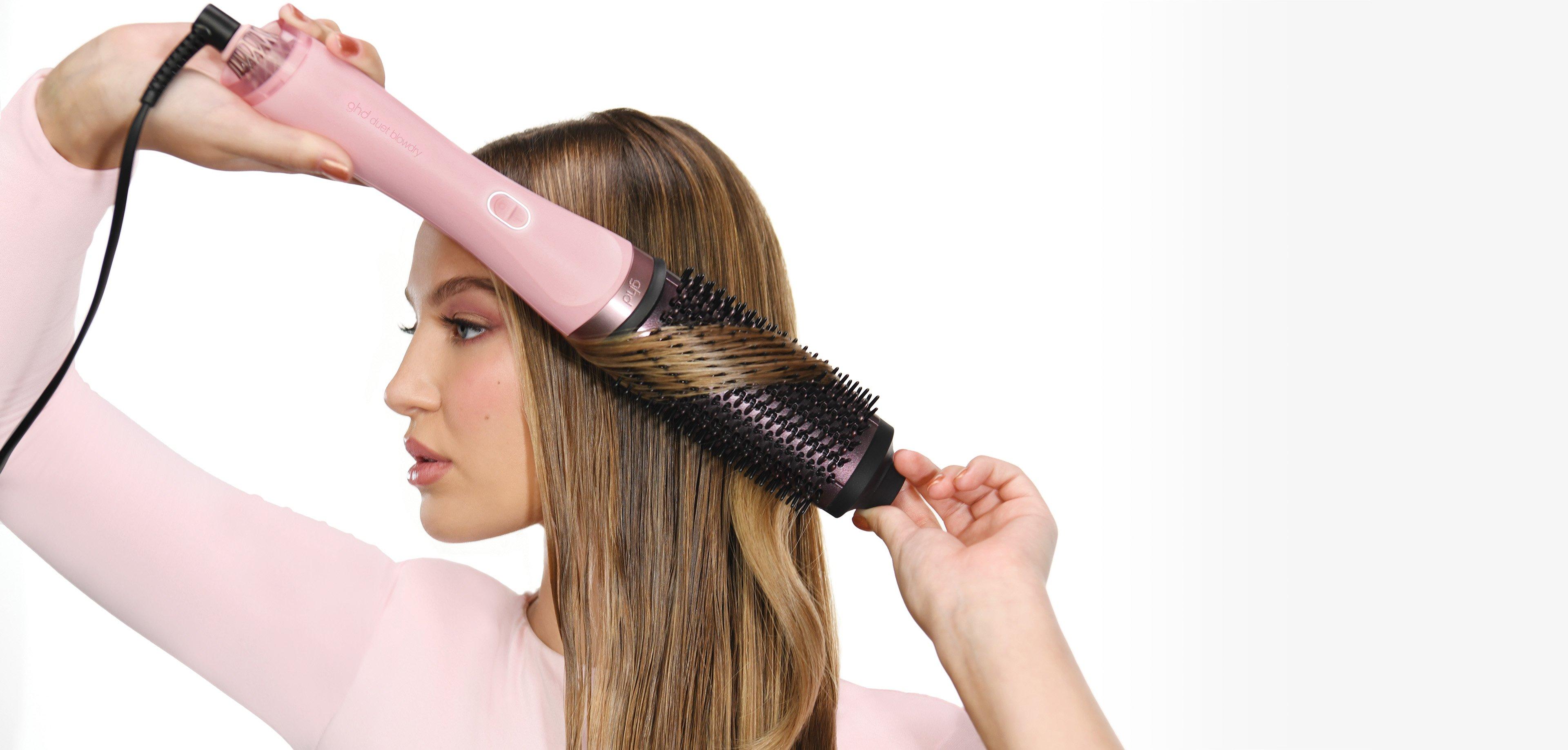 NEW GHD DUET BLOWDRY HAIR DRYER BRUSH IN DUSTED PINK