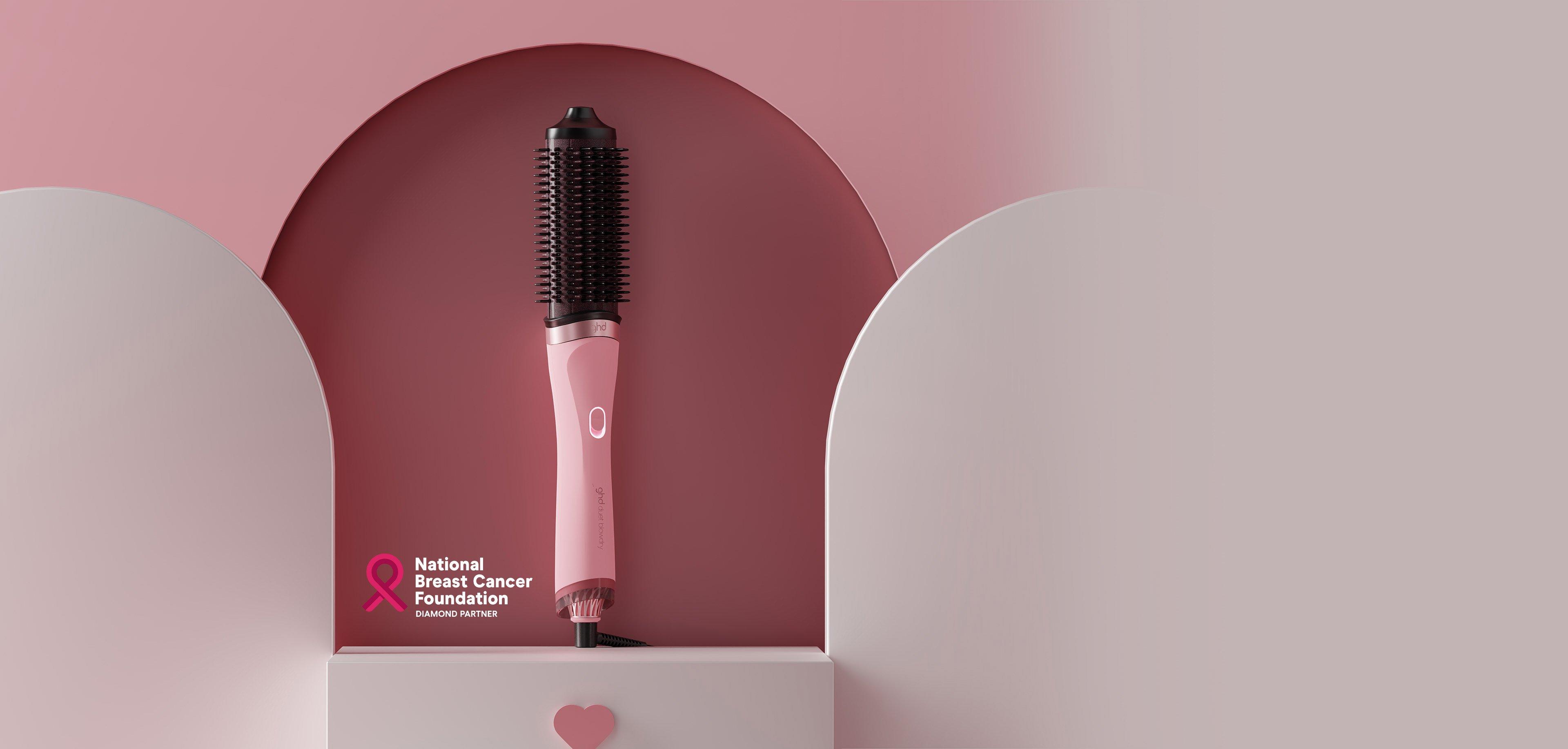 NEW GHD DUET BLOWDRY HAIR DRYER BRUSH IN DUSTED PINK