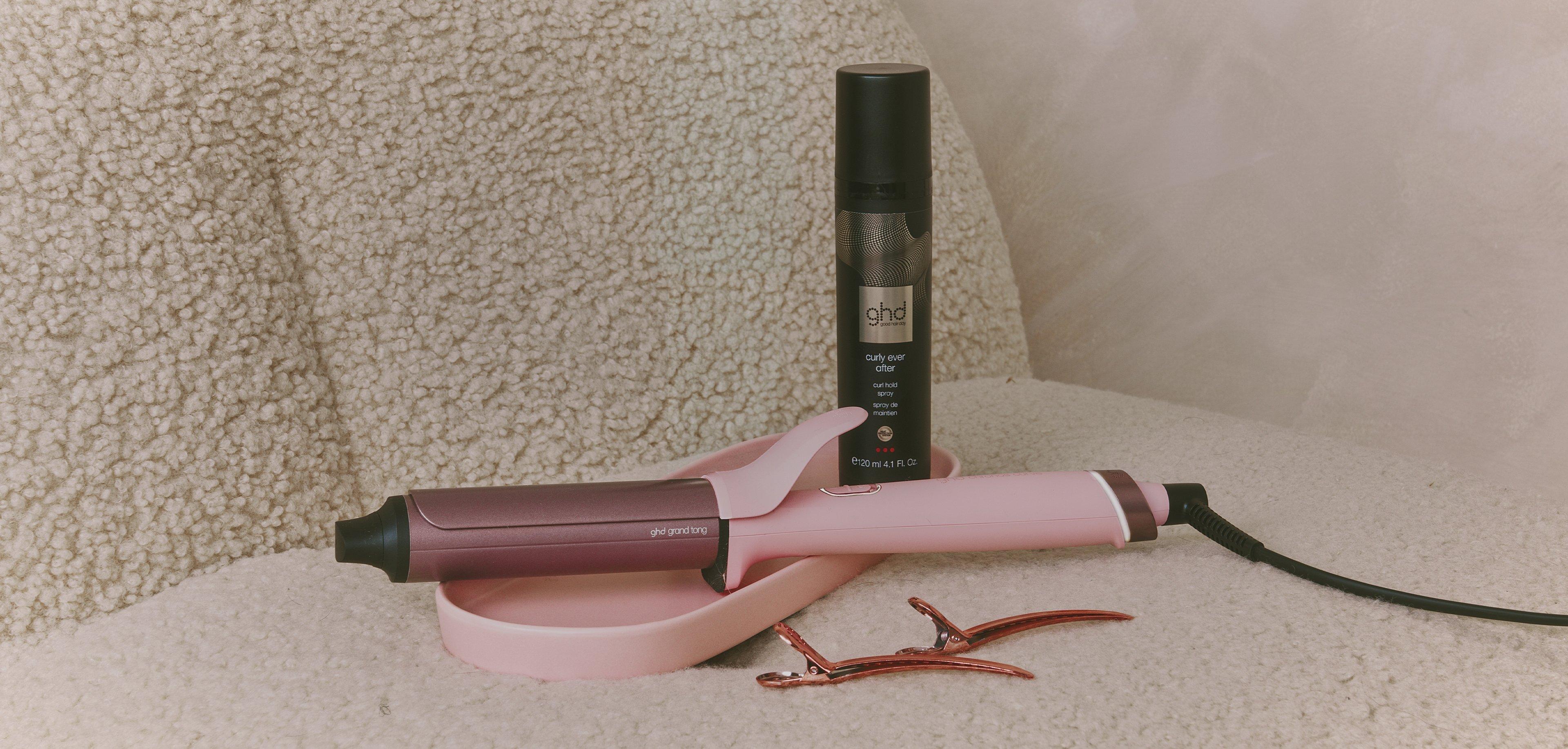 NEW GHD CHRONOS CURVE GRAND CURLING IRON (1.25" BARREL) DUSTED PINK FOR BIG VOLUMINOUS CURLS		