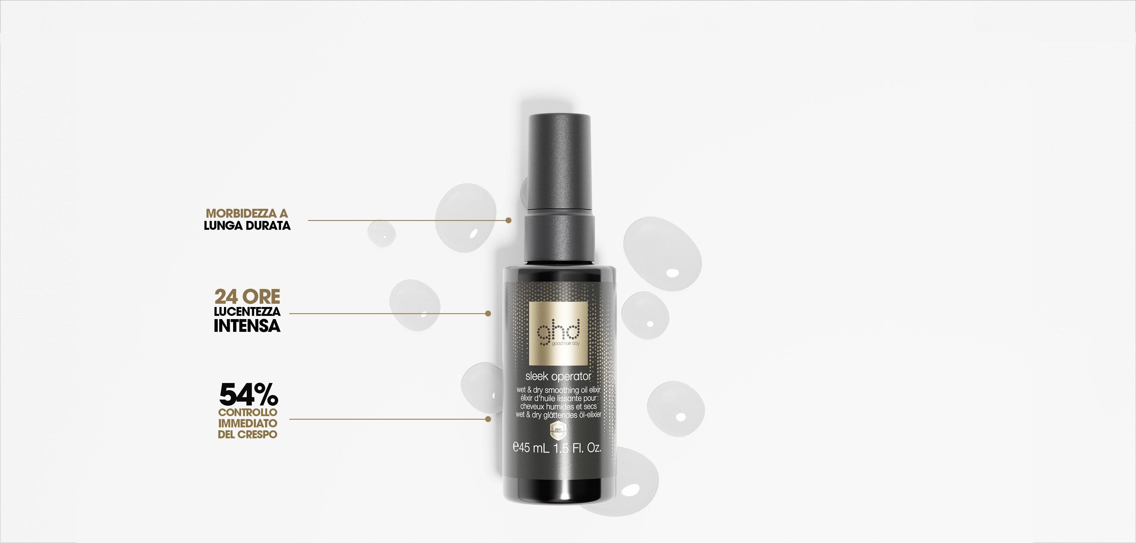 NUOVO GHD SLEEK OPERATOR - OLIO PER CAPELLI BAGNATI E ASCIUTTI ELISIR LEVIGANTE 