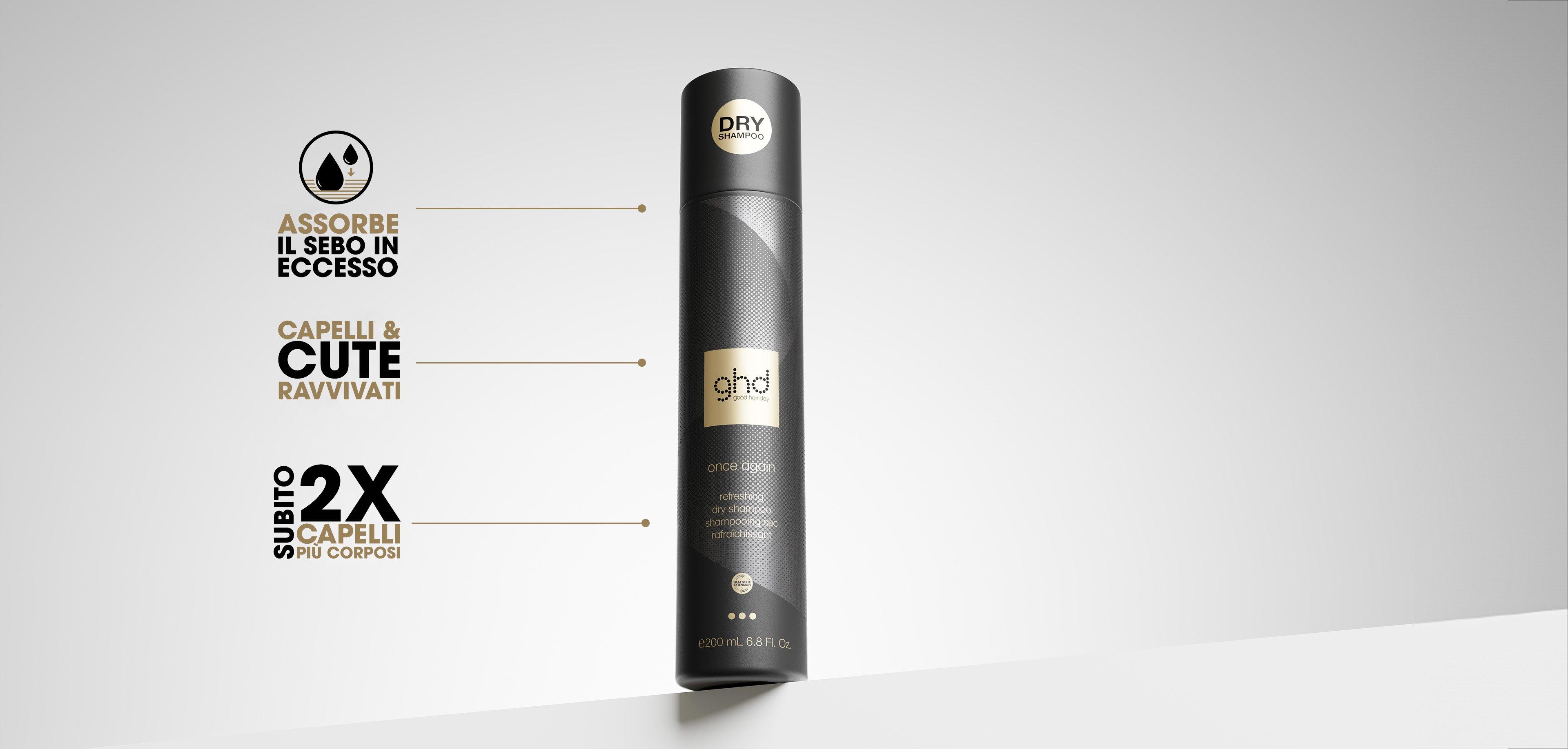 NUOVO SHAMPOO SECCO GHD ONCE AGAIN -  RINFRESCANTE E LEGGERO