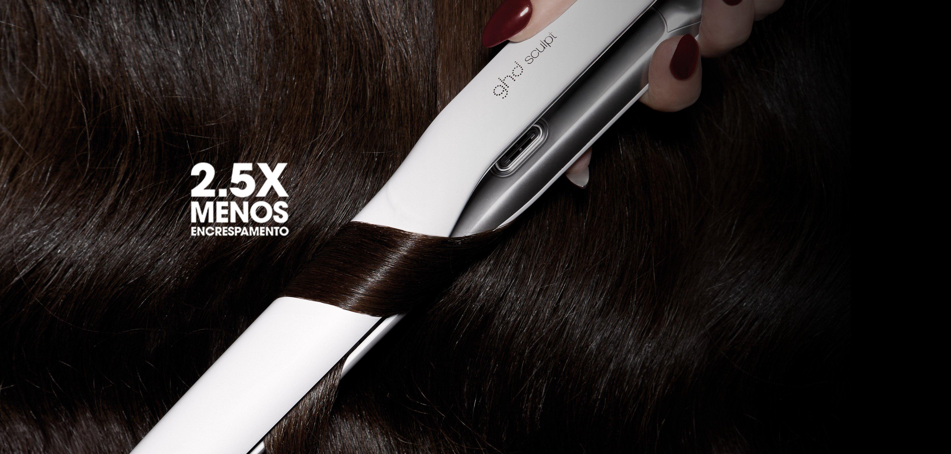  Prancha de cabelo interativa ghd sculpt branca