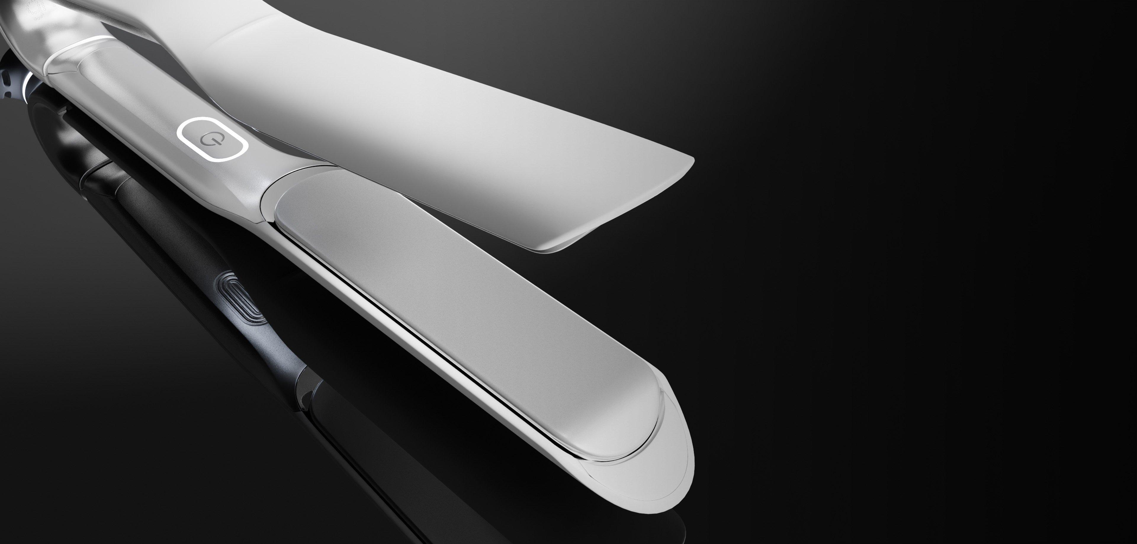 GHD SCULPT INTERACTIVE HAIR STRAIGHTENER IN WHITE BUNDLE