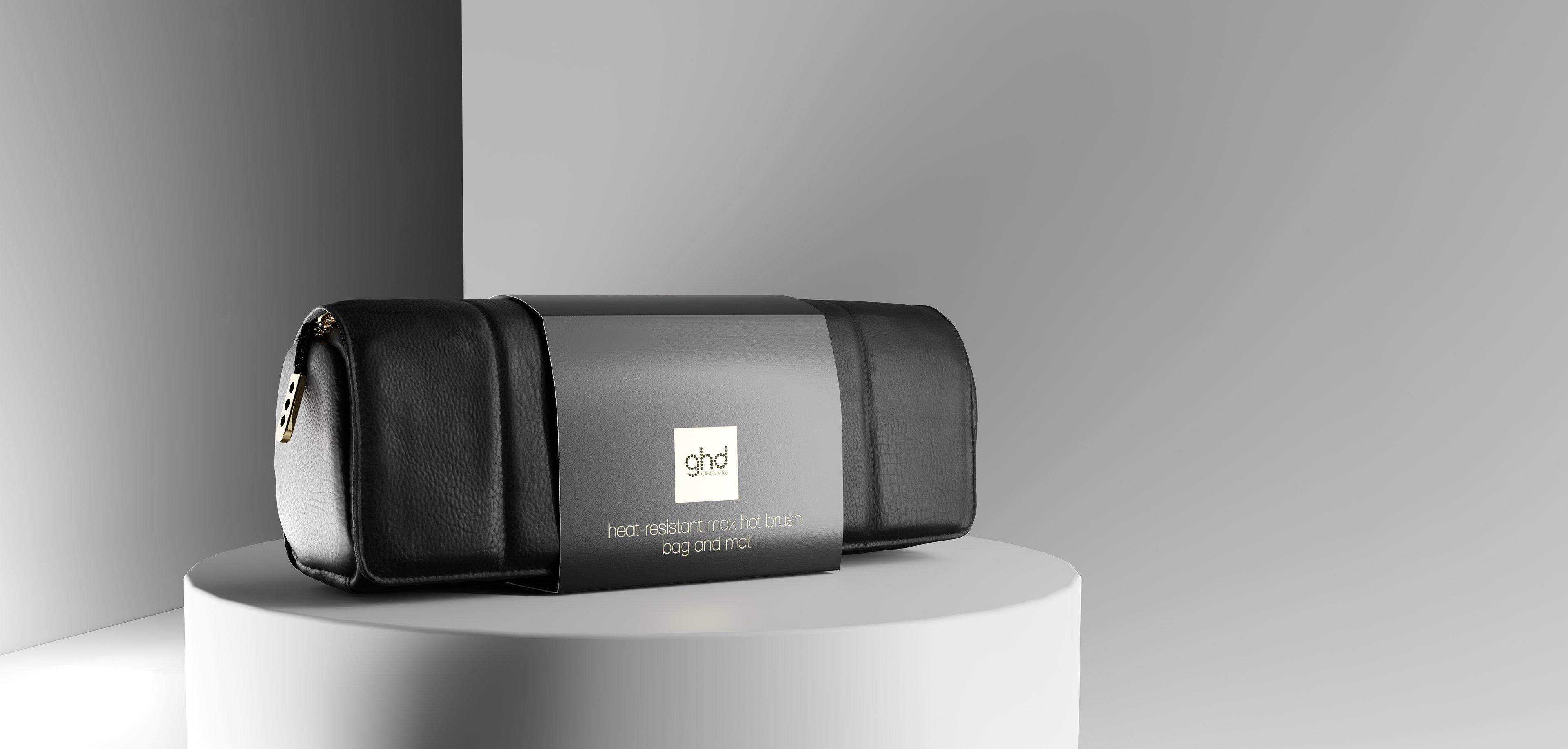 NEW GHD 2-IN-1 HEAT-RESISTANT MAX HOT BRUSH BAG & MAT