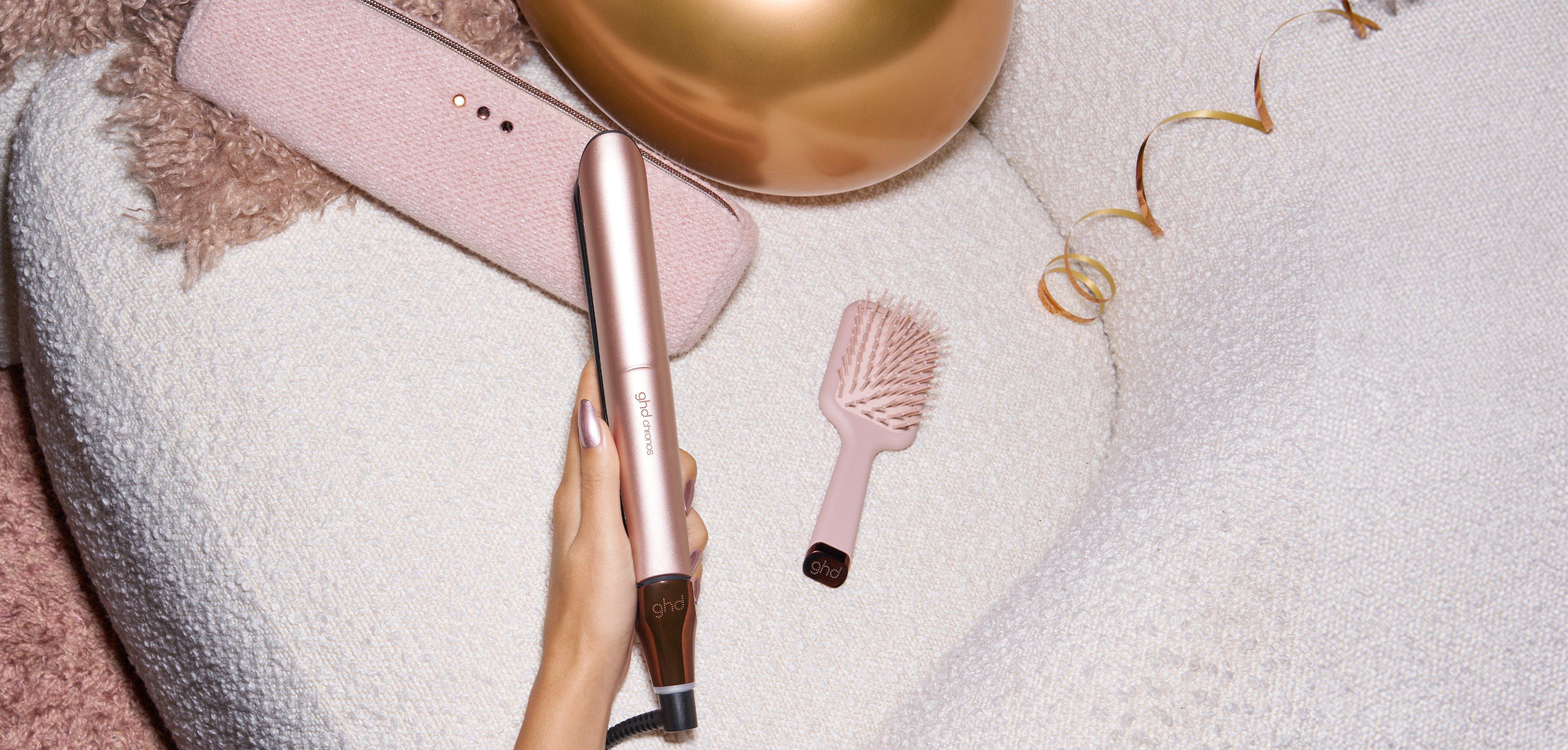 NEW GHD CHRONOS HAIR STRAIGHTENER FESTIVE GIFT SET IN CASHMERE BEIGE (TOTAL VALUE £361)