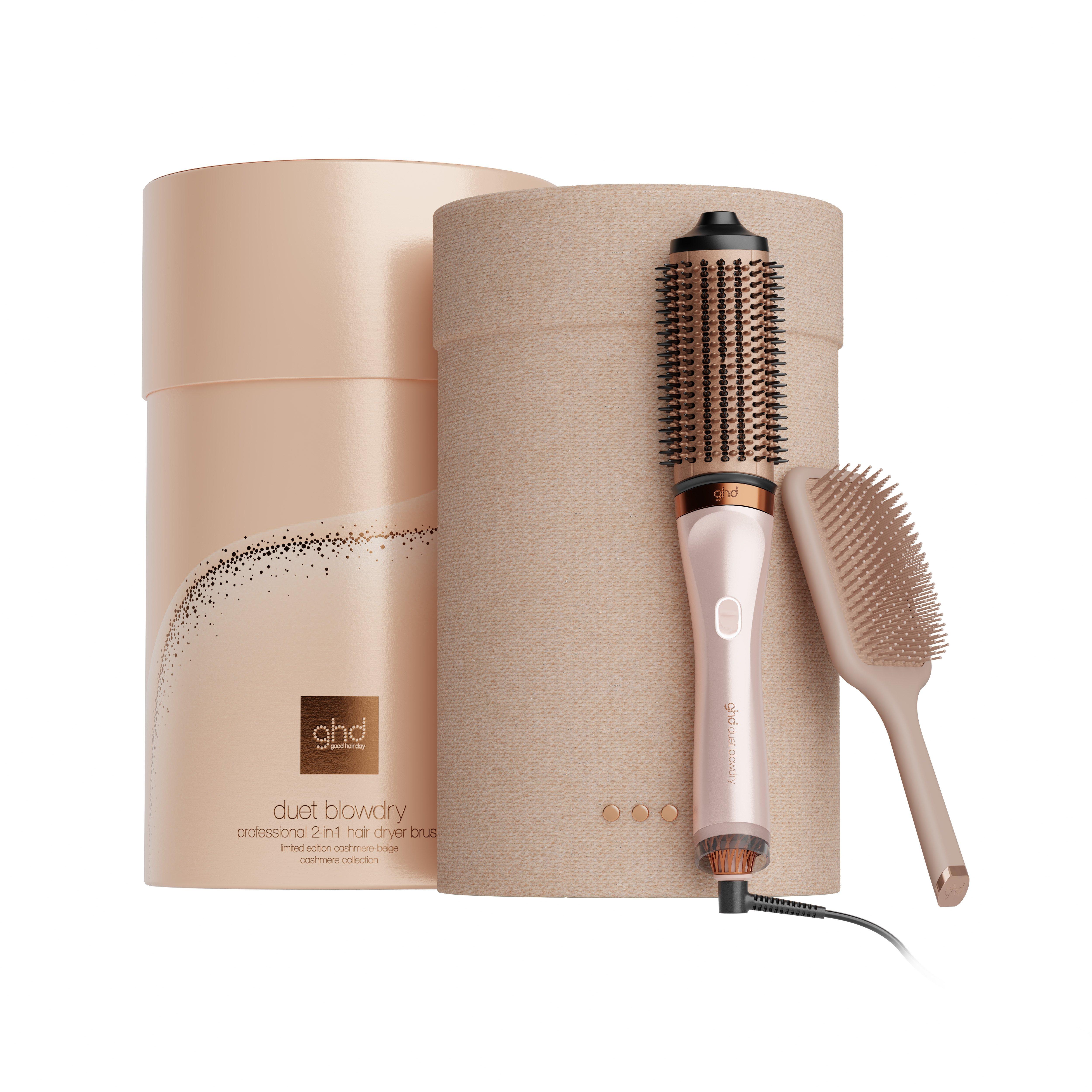 New ghd Duet Blowdry Hair Dryer Brush Festive Gift Set In Cashmere Beige (Total Value £486.50), Cashmere Beige