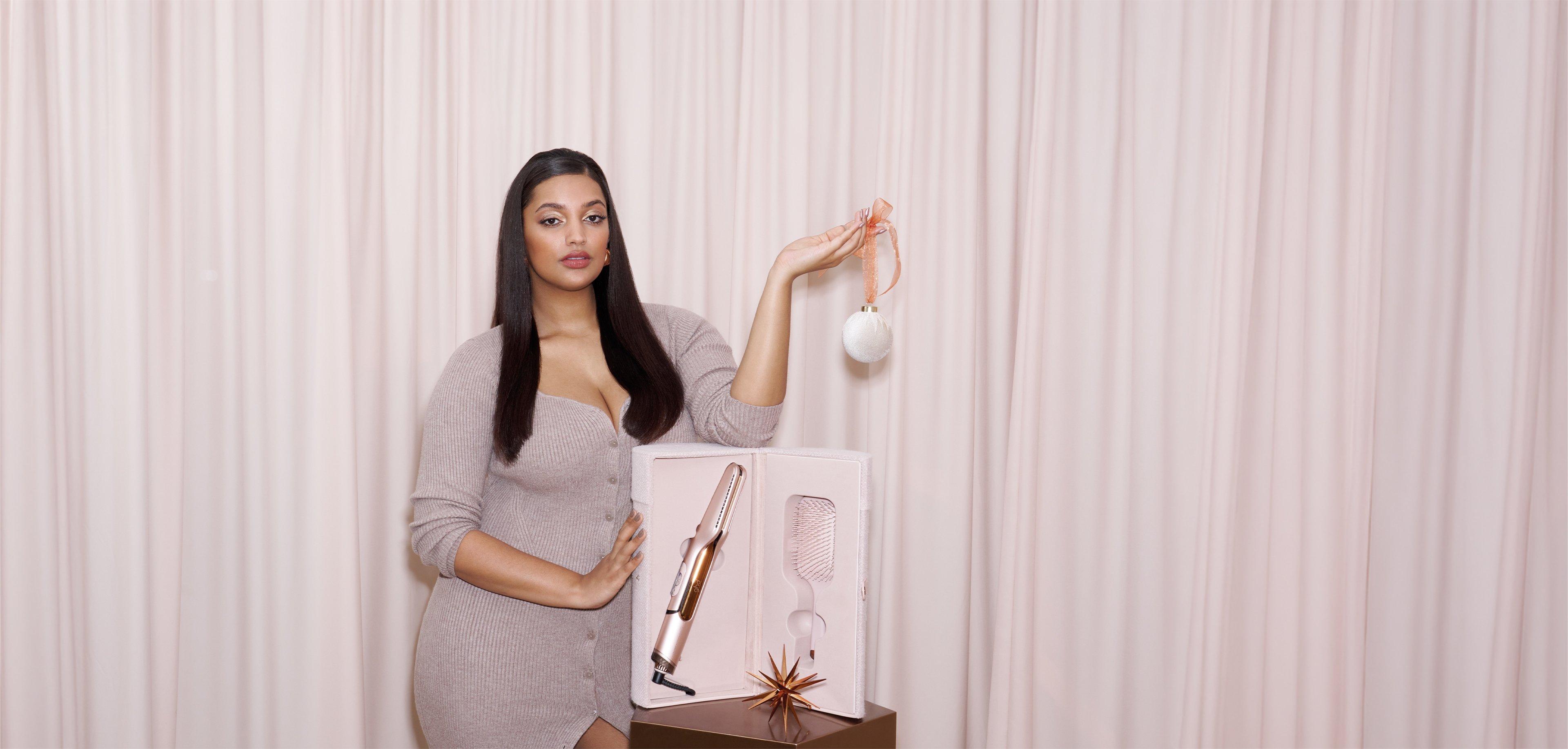 NEW GHD DUET 2-IN-1 HOT AIR STYLER FESTIVE GIFT SET IN CASHMERE BEIGE (TOTAL VALUE £486.50)