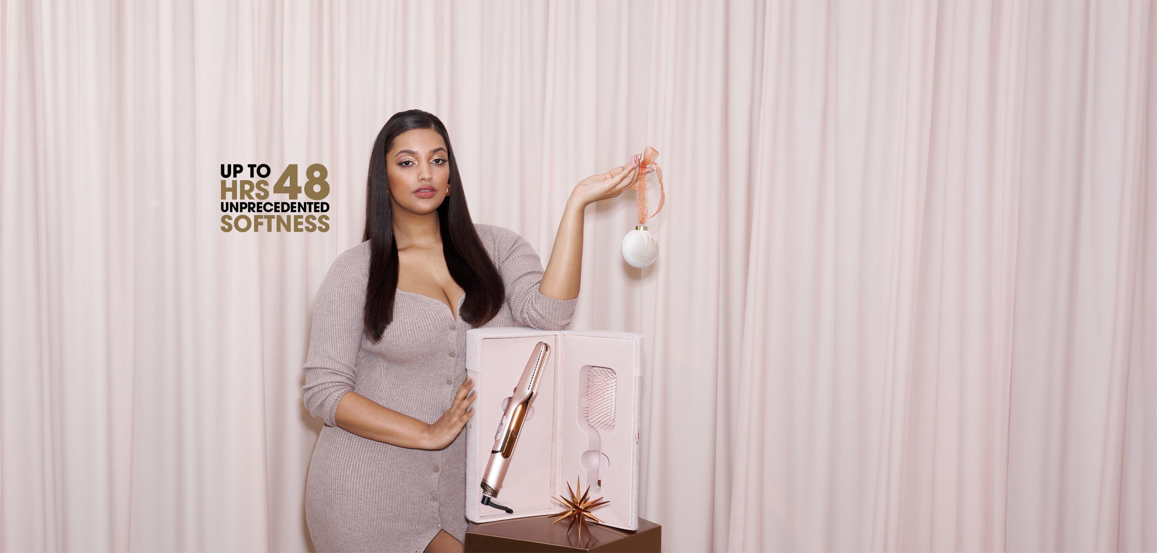NEW GHD DUET 2-IN-1 HOT AIR STYLER FESTIVE GIFT SET IN CASHMERE BEIGE