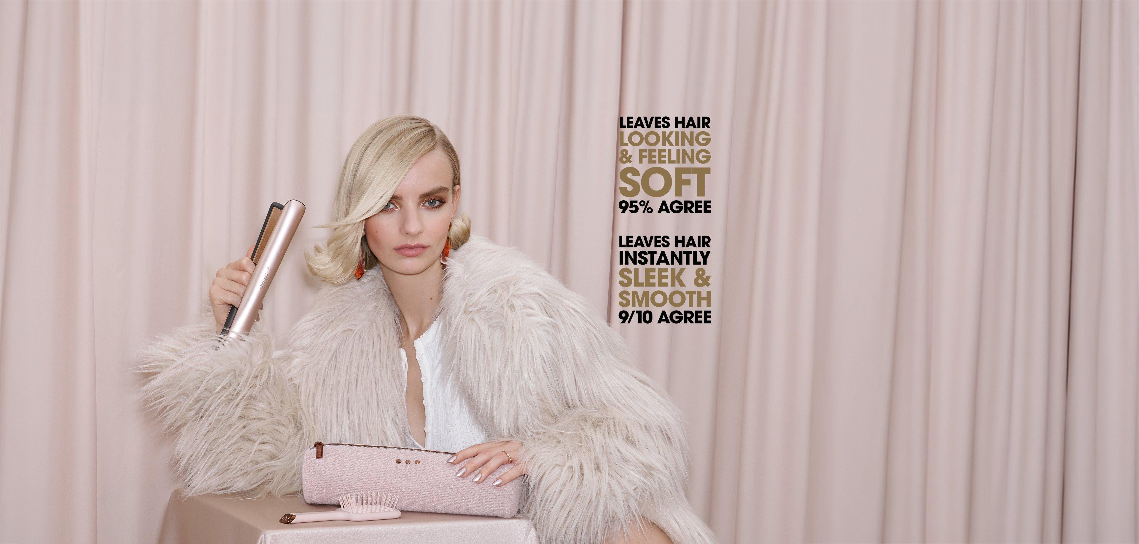 NEW GHD GOLD HAIR STRAIGHTENER FESTIVE GIFT SET IN CASHMERE BEIGE (TOTAL VALUE £261)