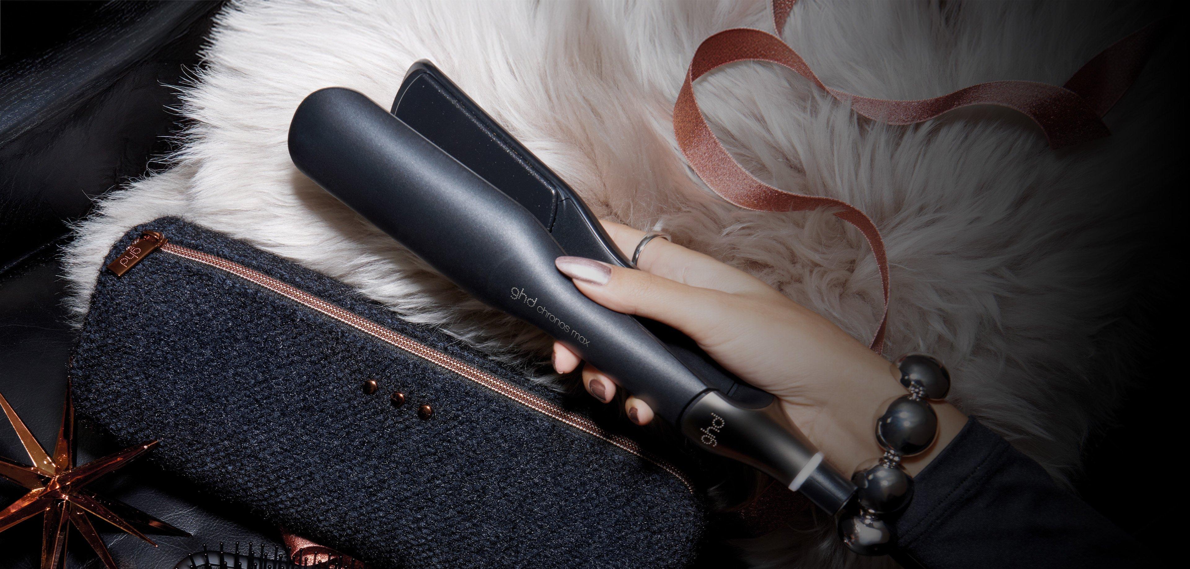 NUOVO SET REGALO CON PIASTRA GHD CHRONOS MAX (LAMELLE 43MM)