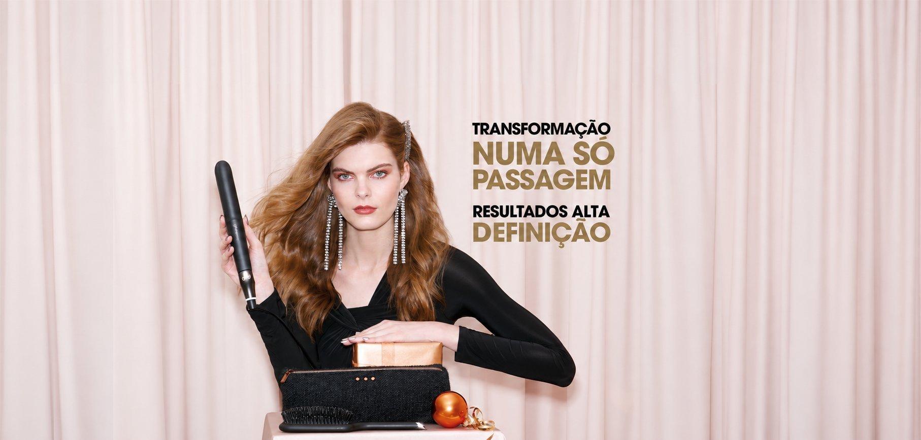 Prancha de cabelo ghd Chronos gift set em preto