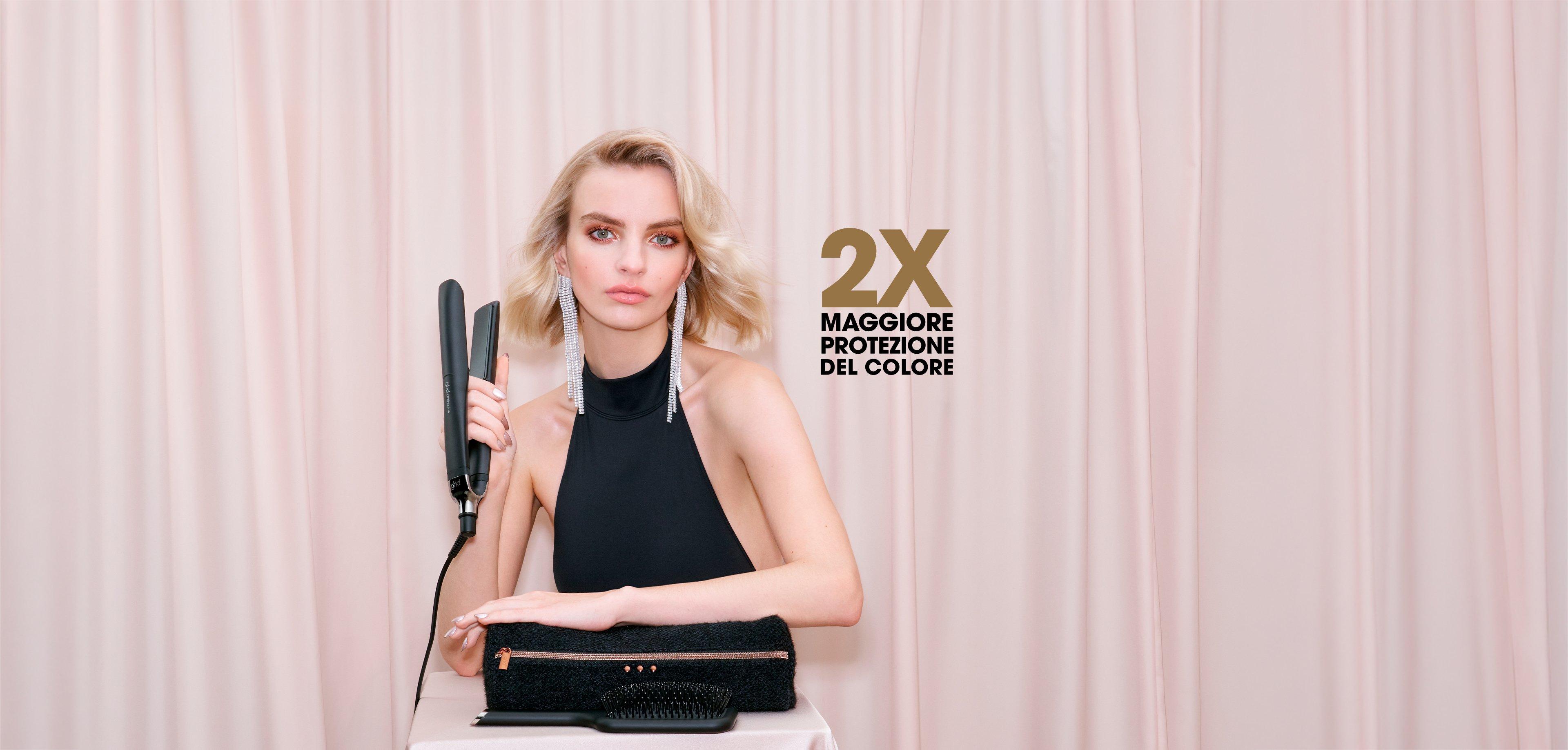 NUOVO SET REGALO CON PIASTRA GHD PLATINUM+ (LAMELLE 26MM)