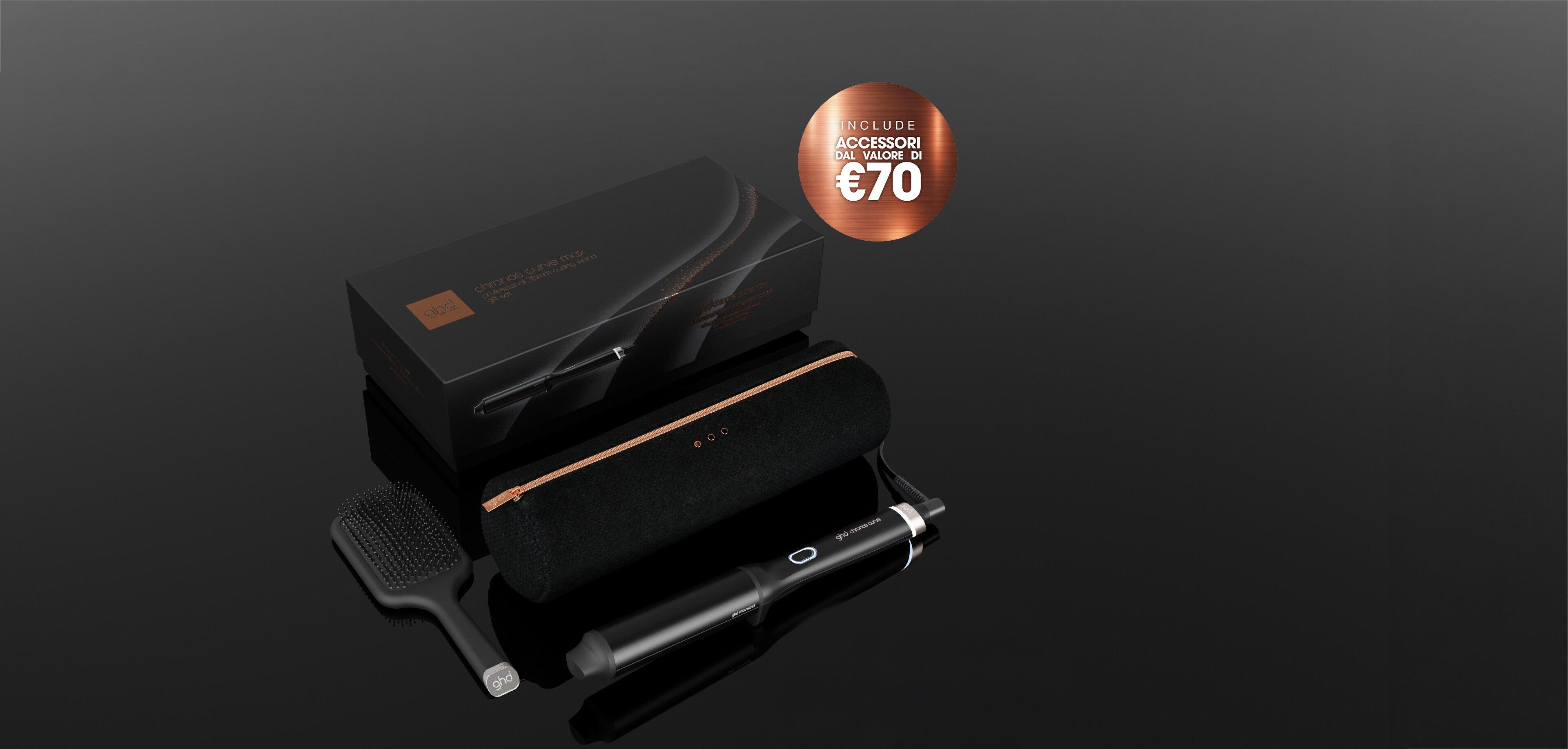 NUOVO SET REGALO CON GHD CHRONOS CURVE MAX WAND (38MM)