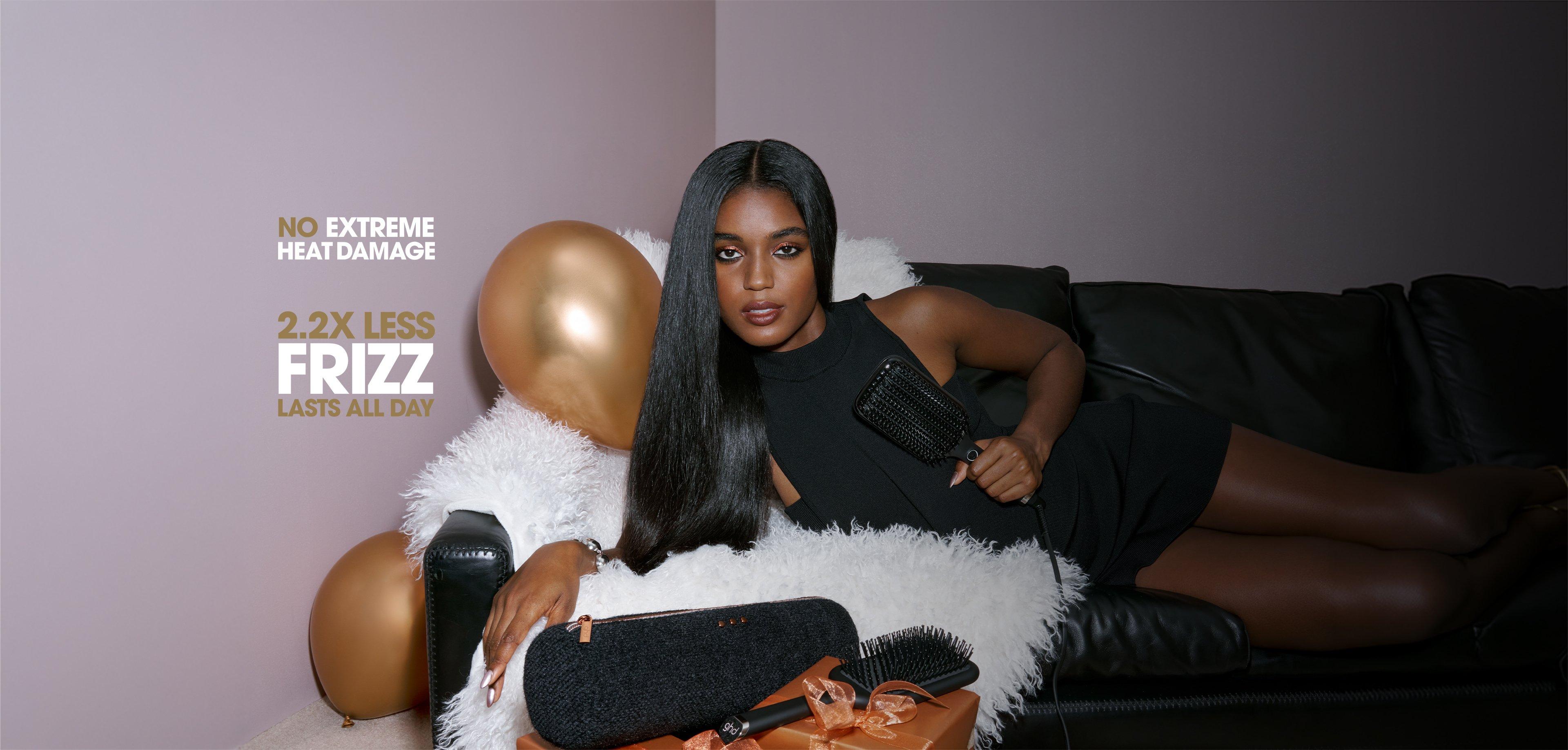 NEW GHD GLIDE+ MAX HOT BRUSH FESTIVE GIFT SET IN BLACK