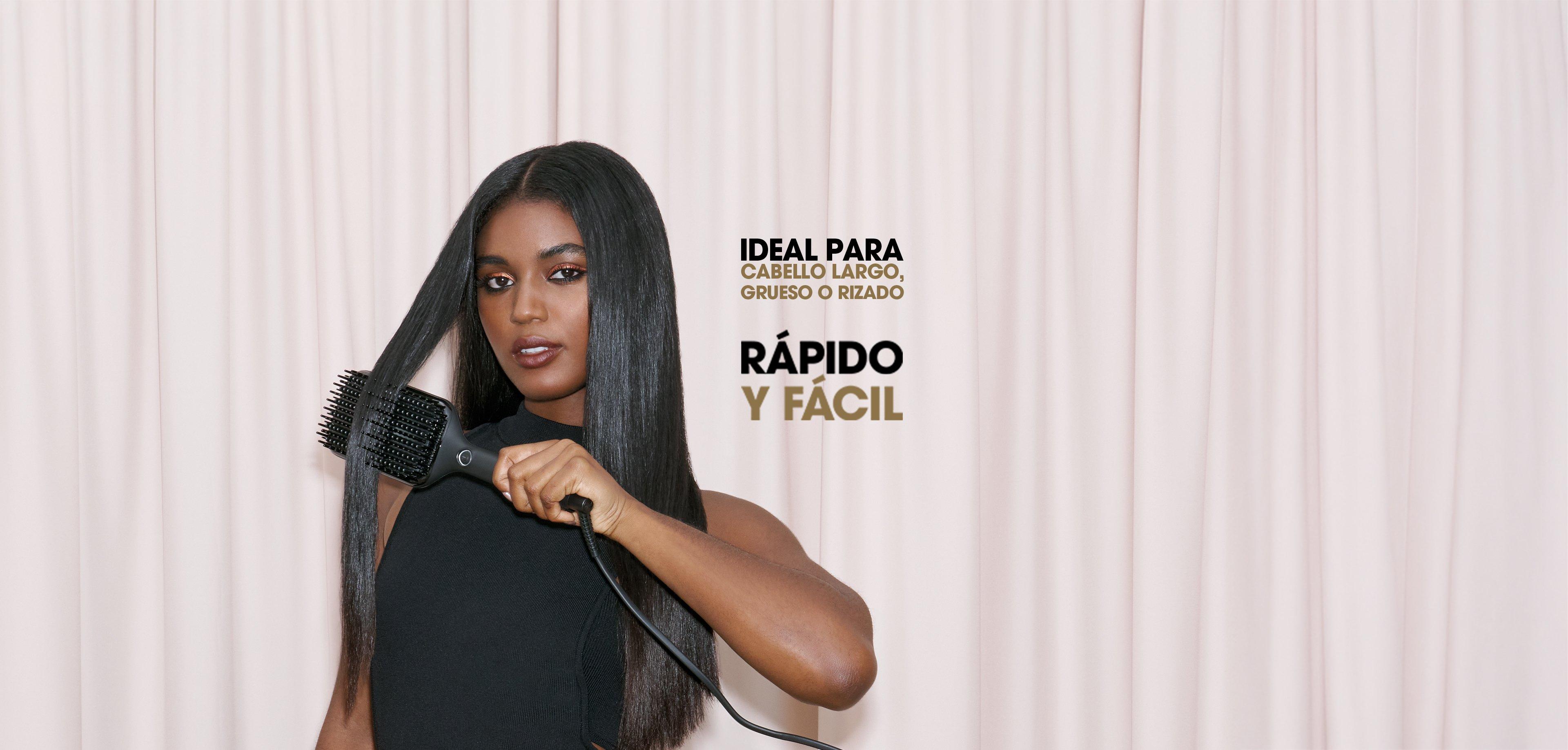 Cepillo eléctrico alisador ghd Glide+ Max gift set negro