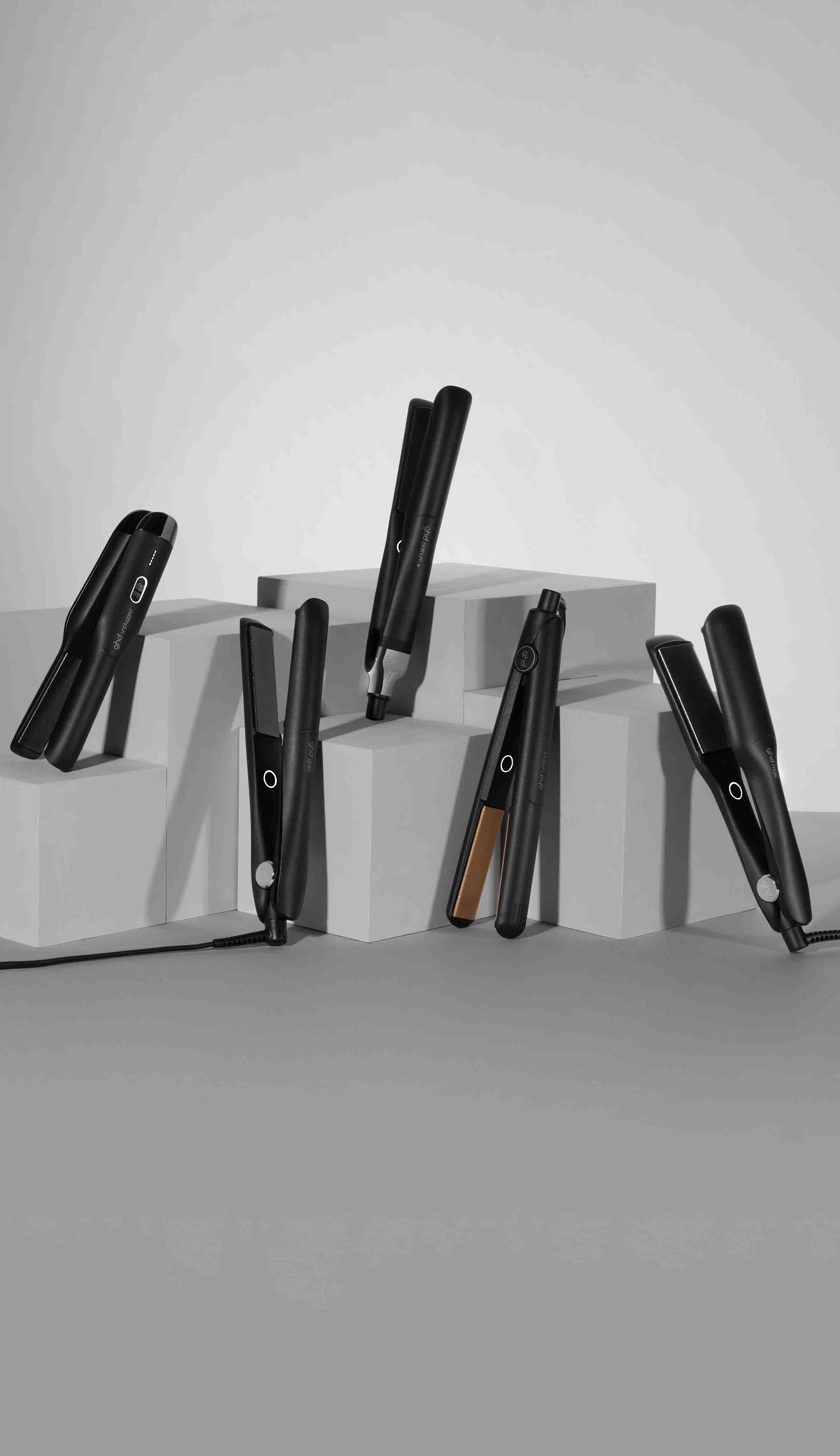 gesamtes ghd Glätteisen Sortiment