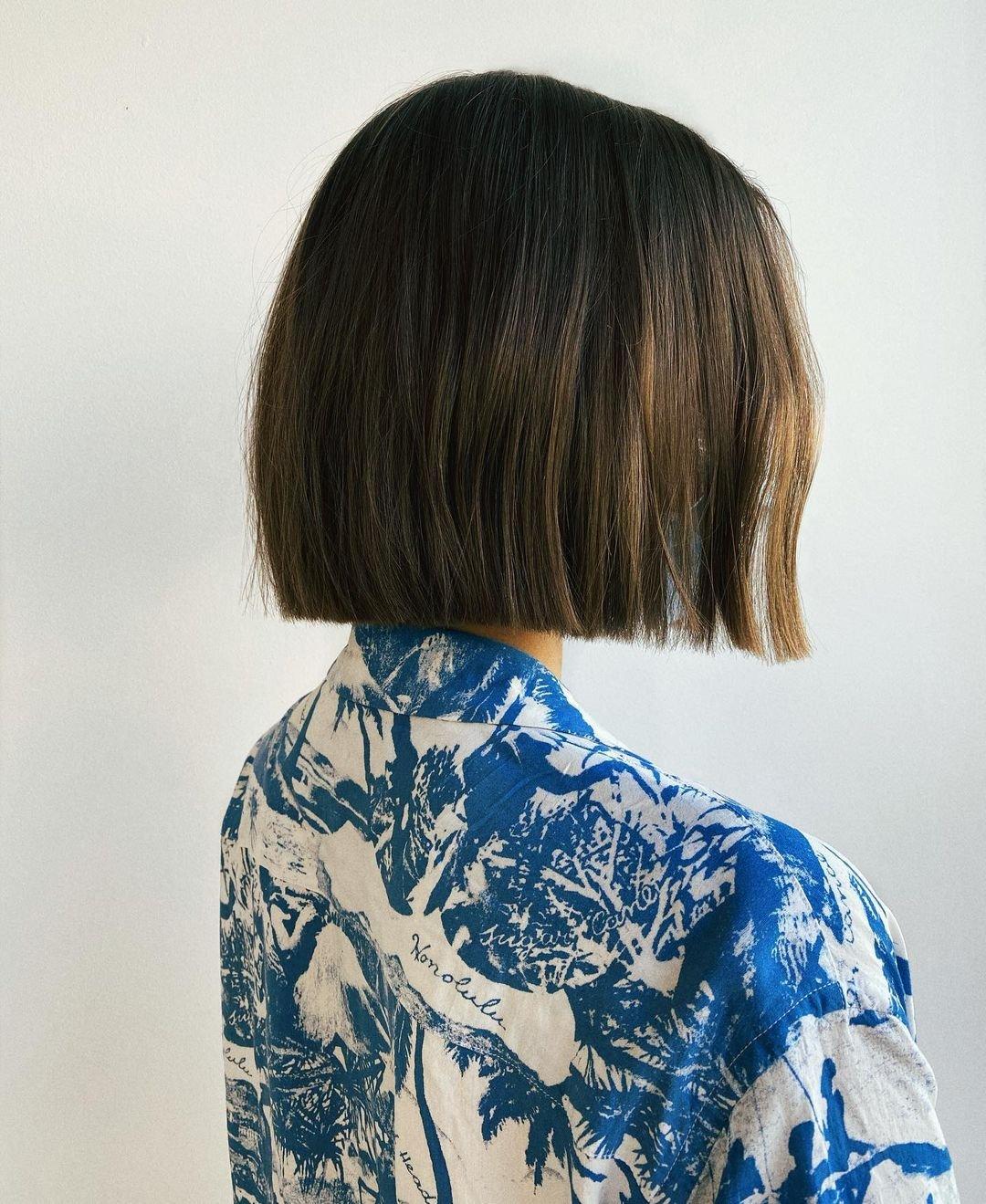 corte bob look otoñal