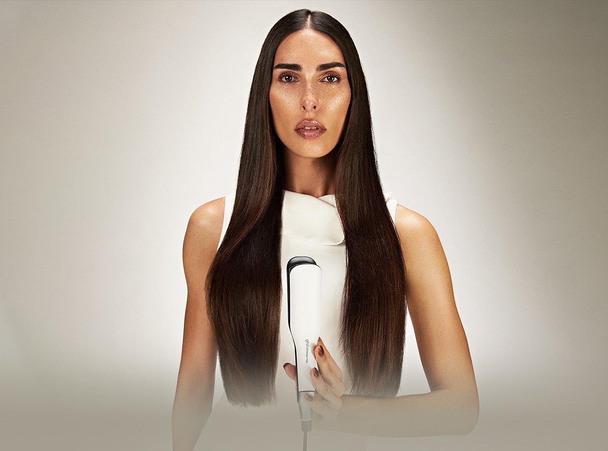 ghd chronos max Model mit Glass Hair und Wide Plate Styler