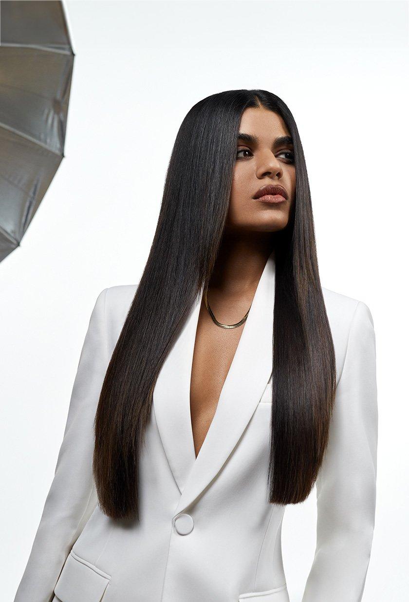 Glass Hair Look mit ghd chronos max Glätteisen