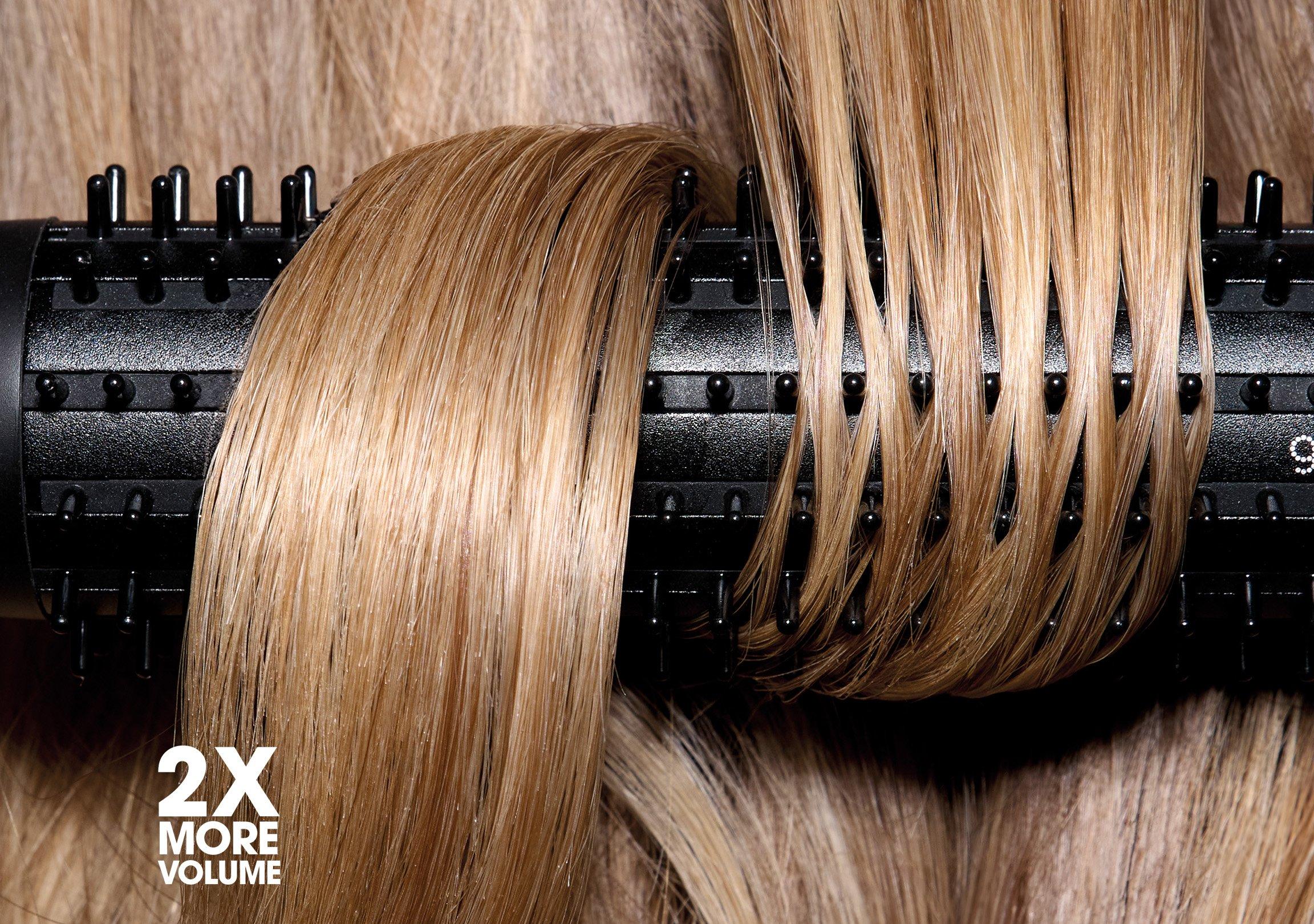 close up of ghd rise with blonde hair wrapped around it