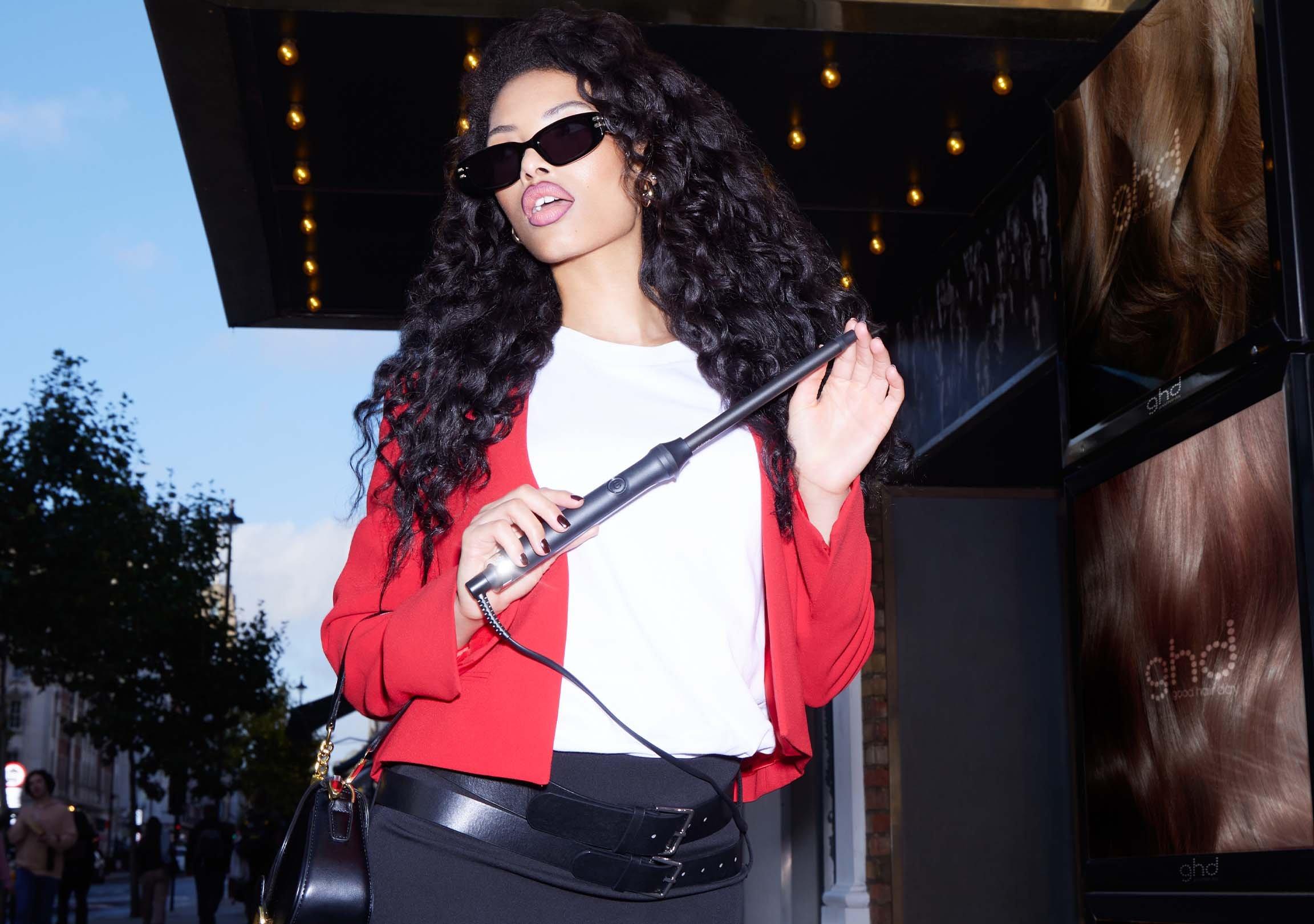 Model mit ghd thin wand