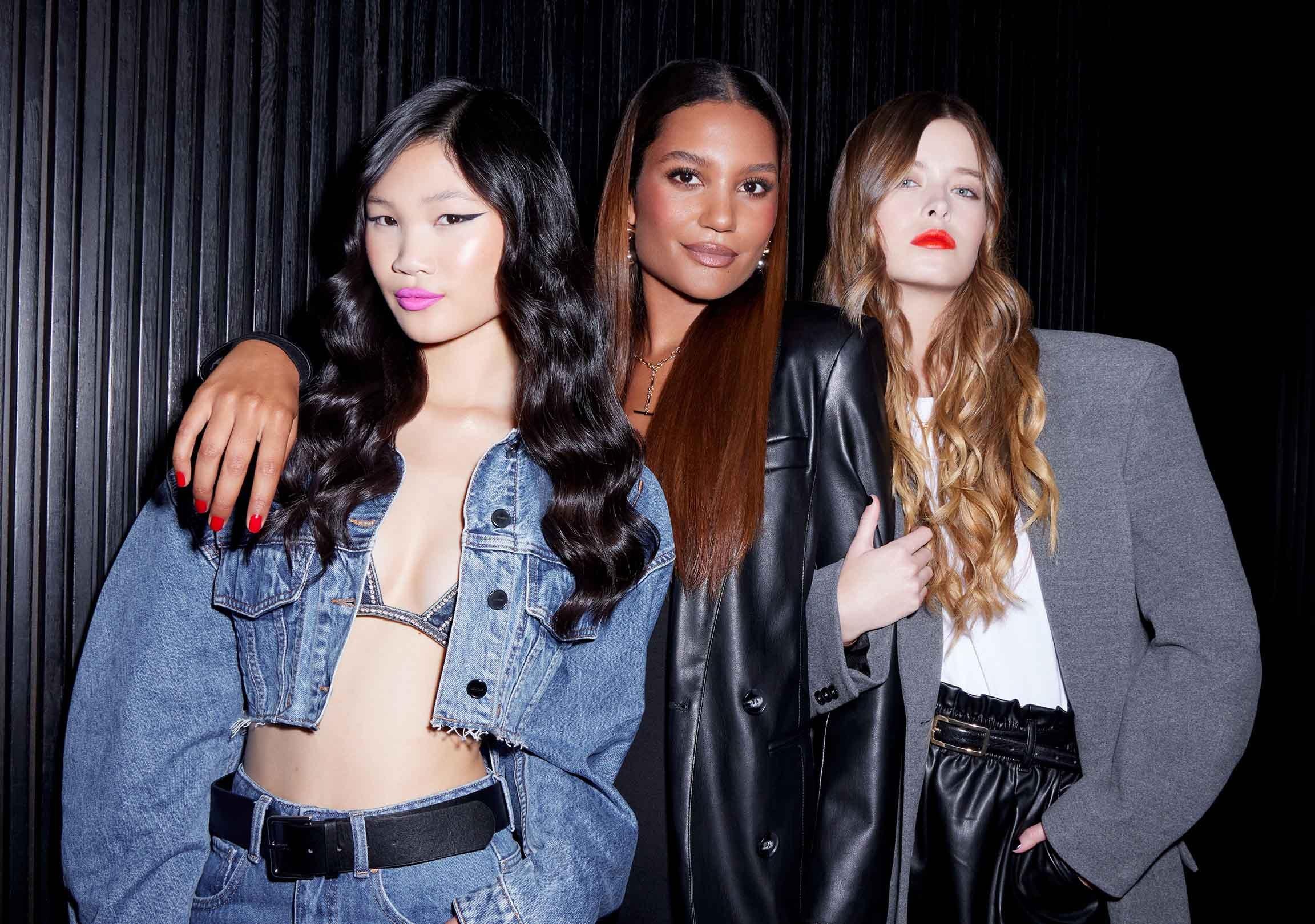 Models mit gestylten Haaren