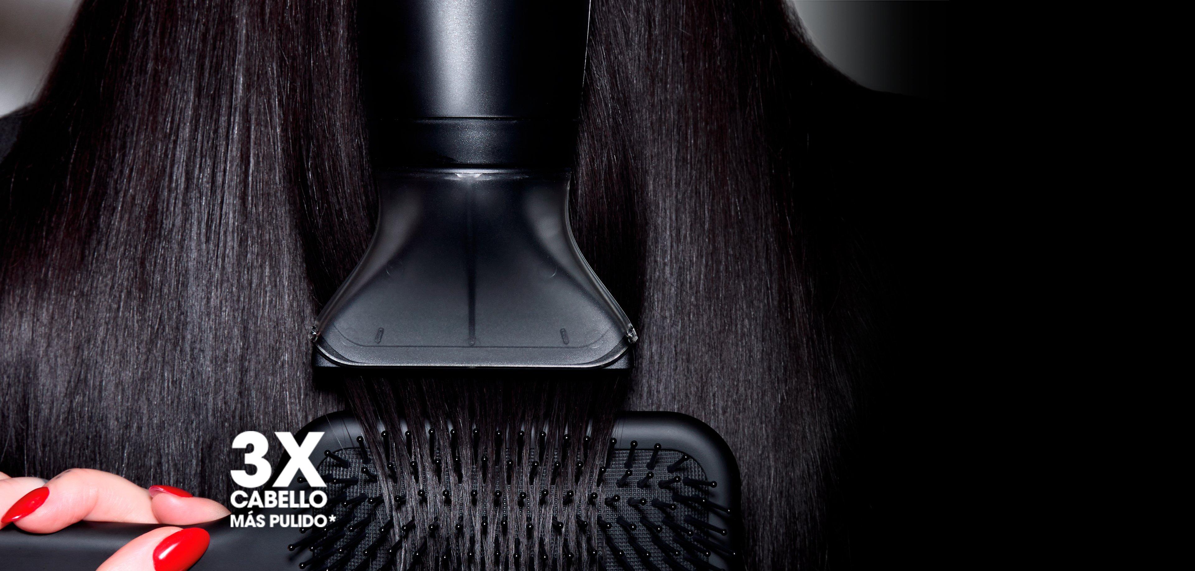 Kit secador ghd Speed negro con boquilla ancha para cabello largo