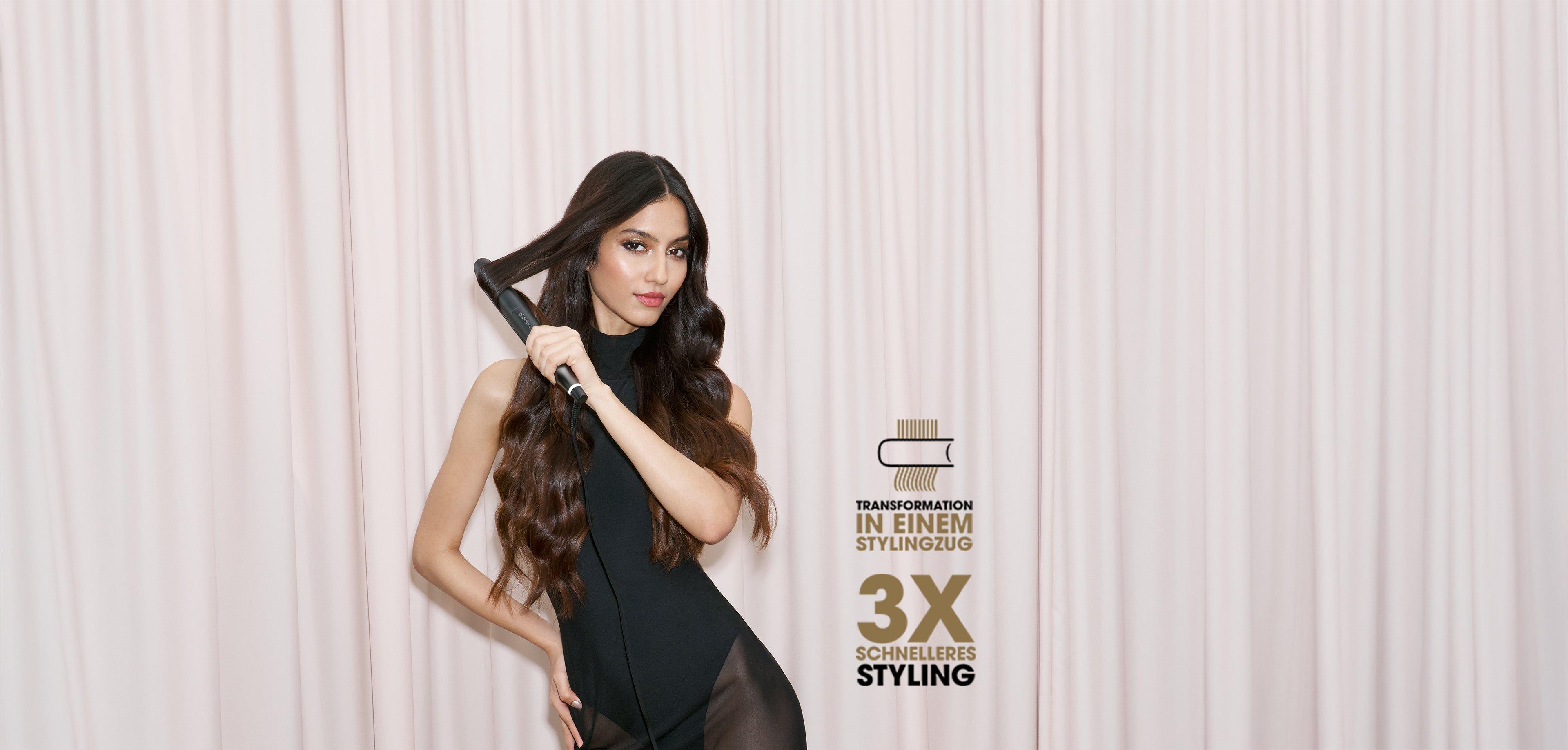 NEU: GHD DELUXE FÖHN UND GLÄTTEISEN-GESCHENKSET IN SCHWARZ 