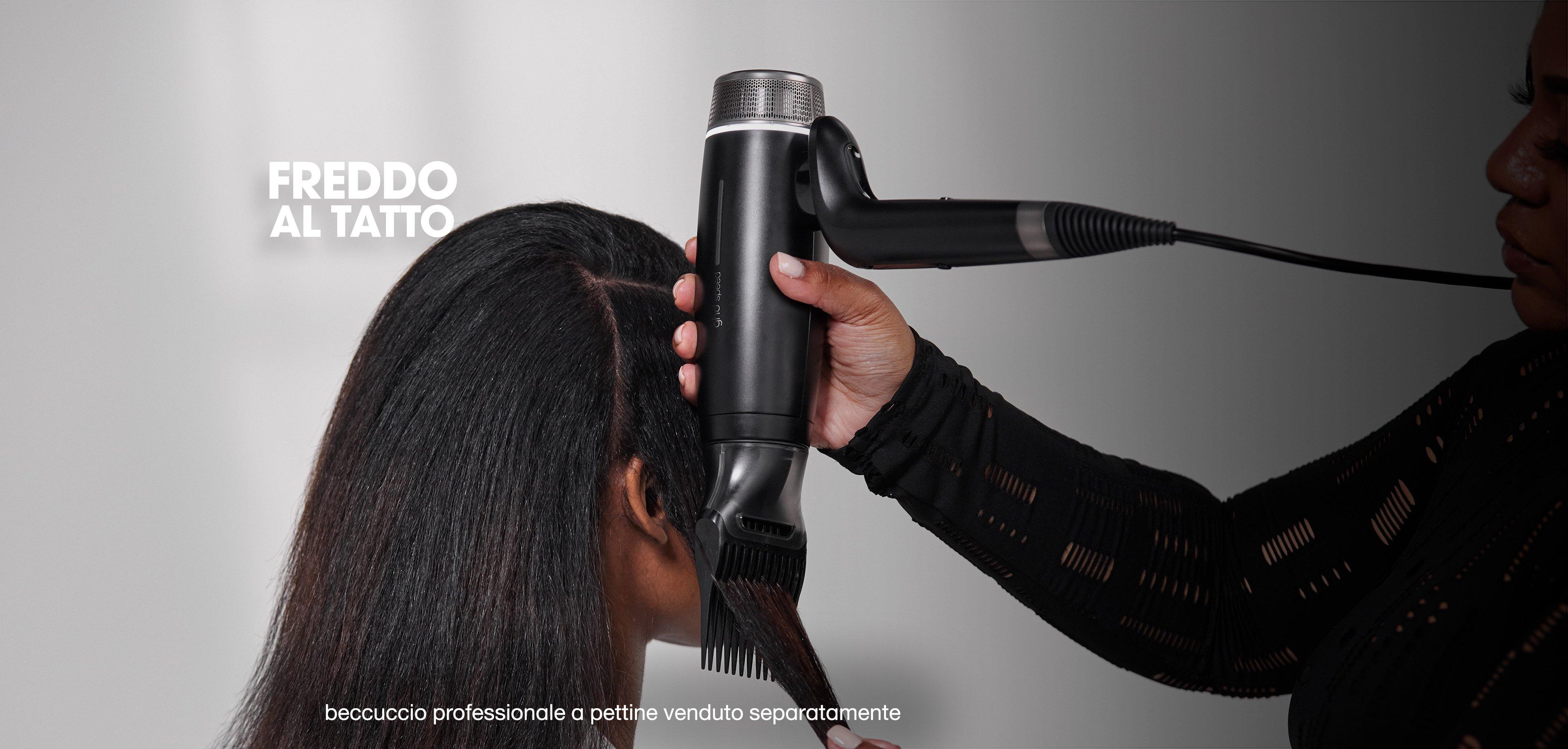 NUOVO GHD SPEED ASCIUGACAPELLI A IONI BIANCO METALLIZZATO