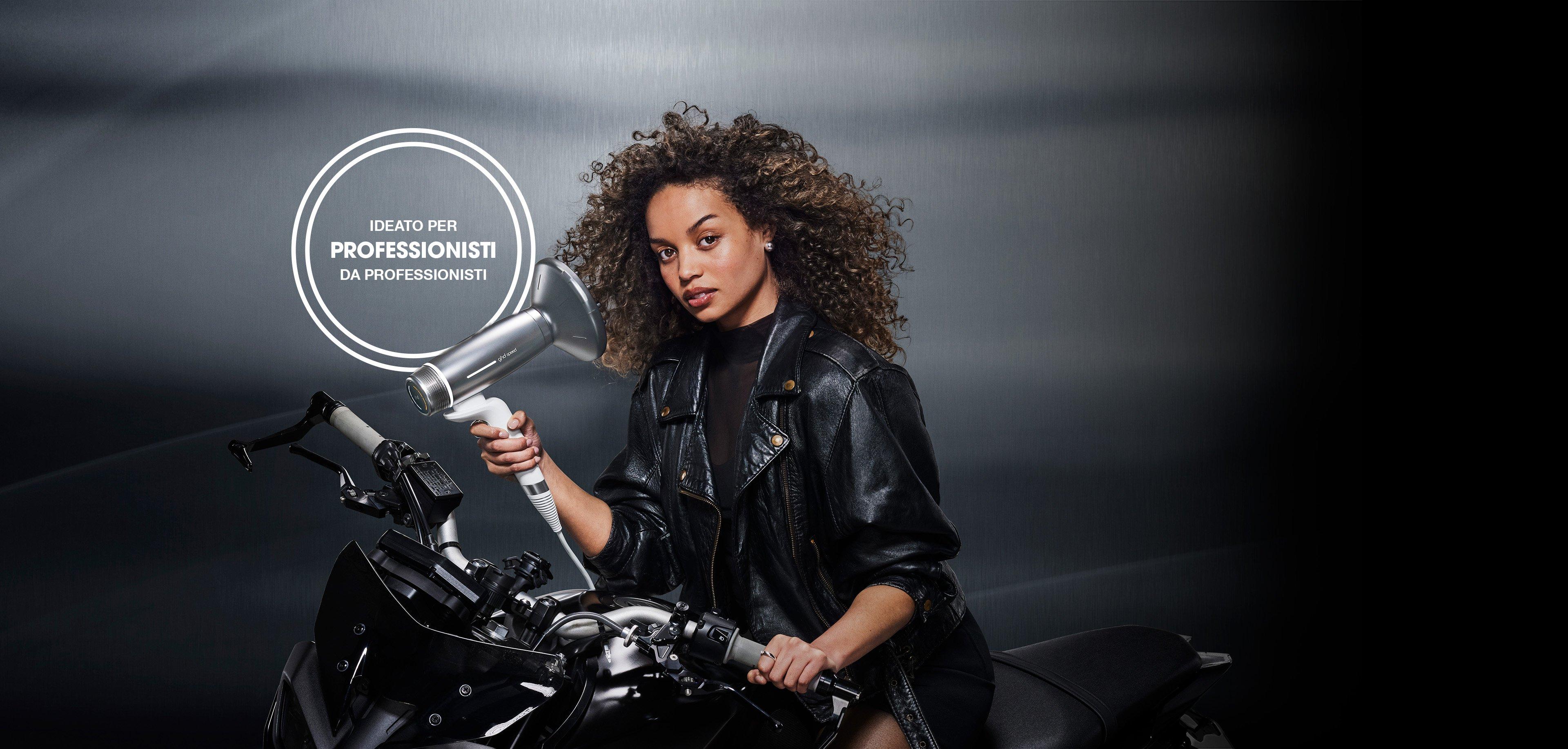 NUOVO GHD SPEED ASCIUGACAPELLI A IONI BIANCO METALLIZZATO