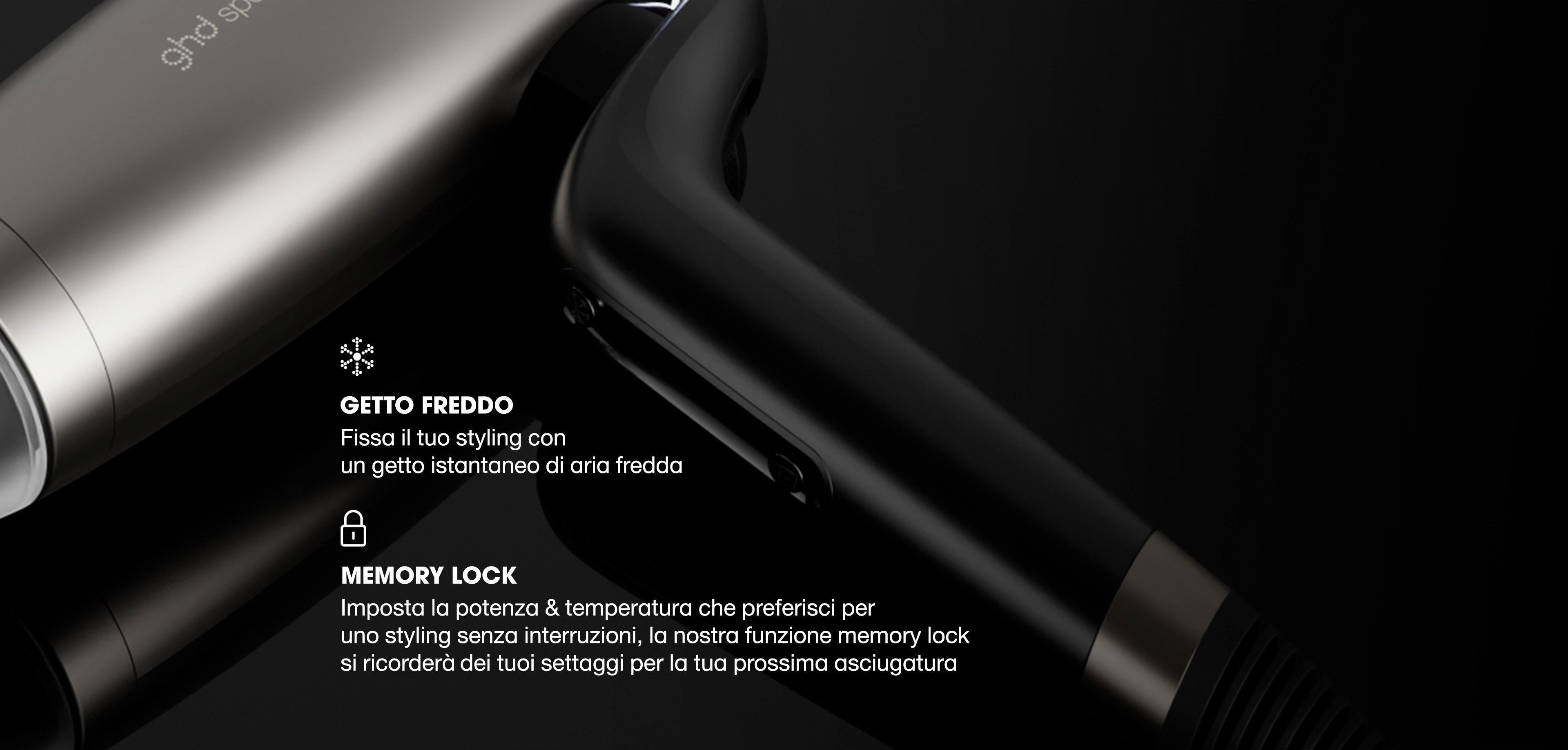 GHD SPEED PHON IONICO NERO METALLIZZATO