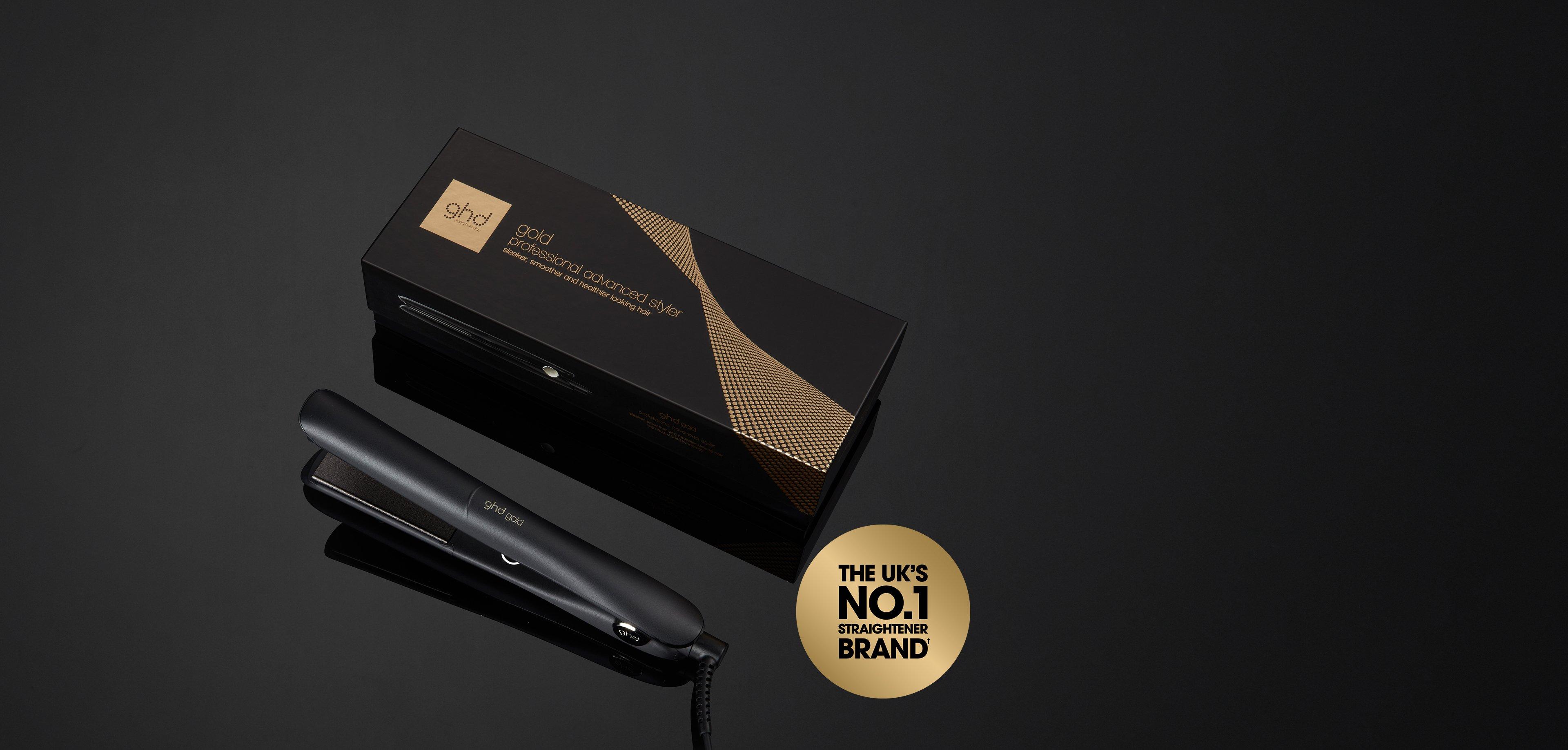 GHD GOLD HAIR STRAIGHTENER BUNDLE IN BLACK