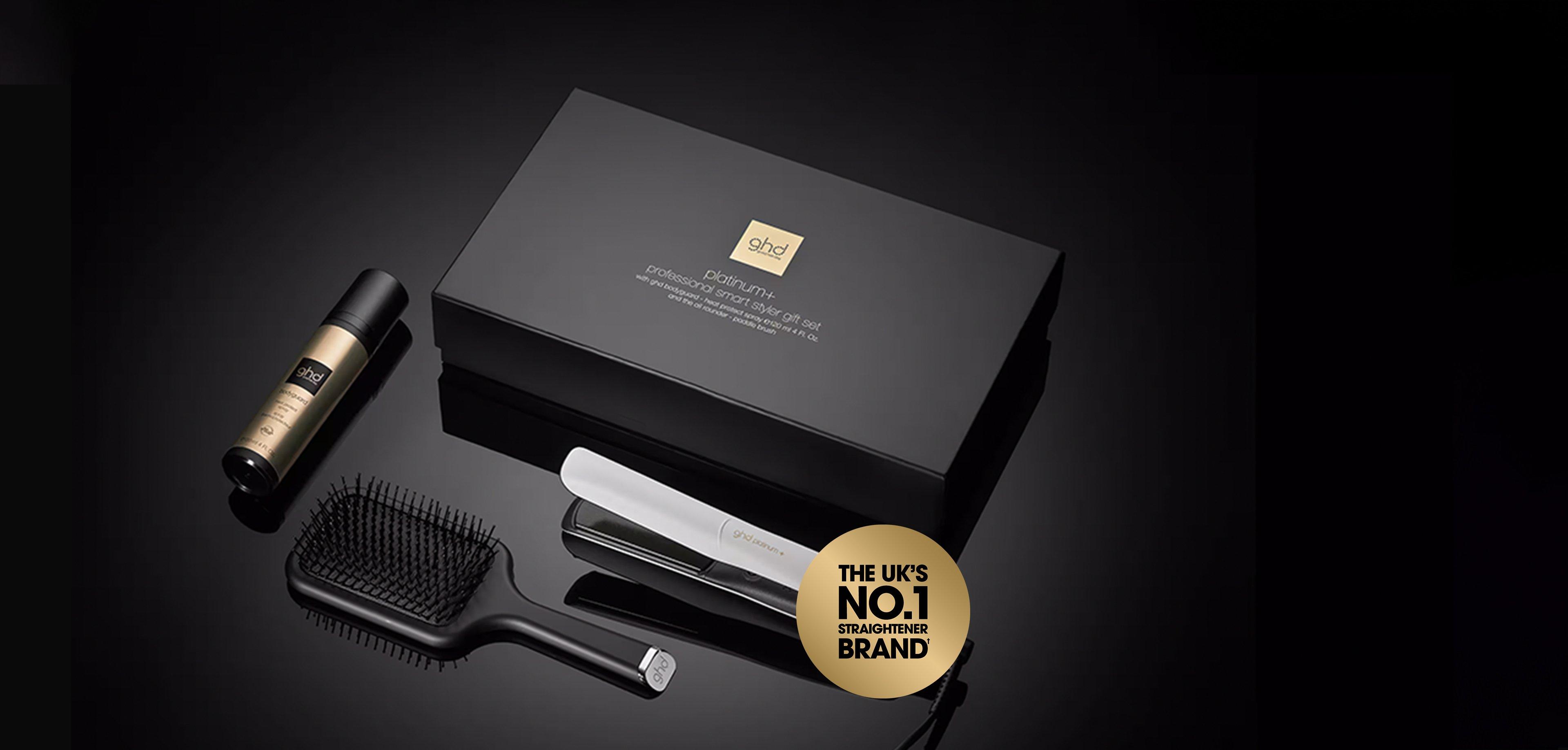 GHD PLATINUM+ HAIR STRAIGHTENER GIFT SET IN WHITE