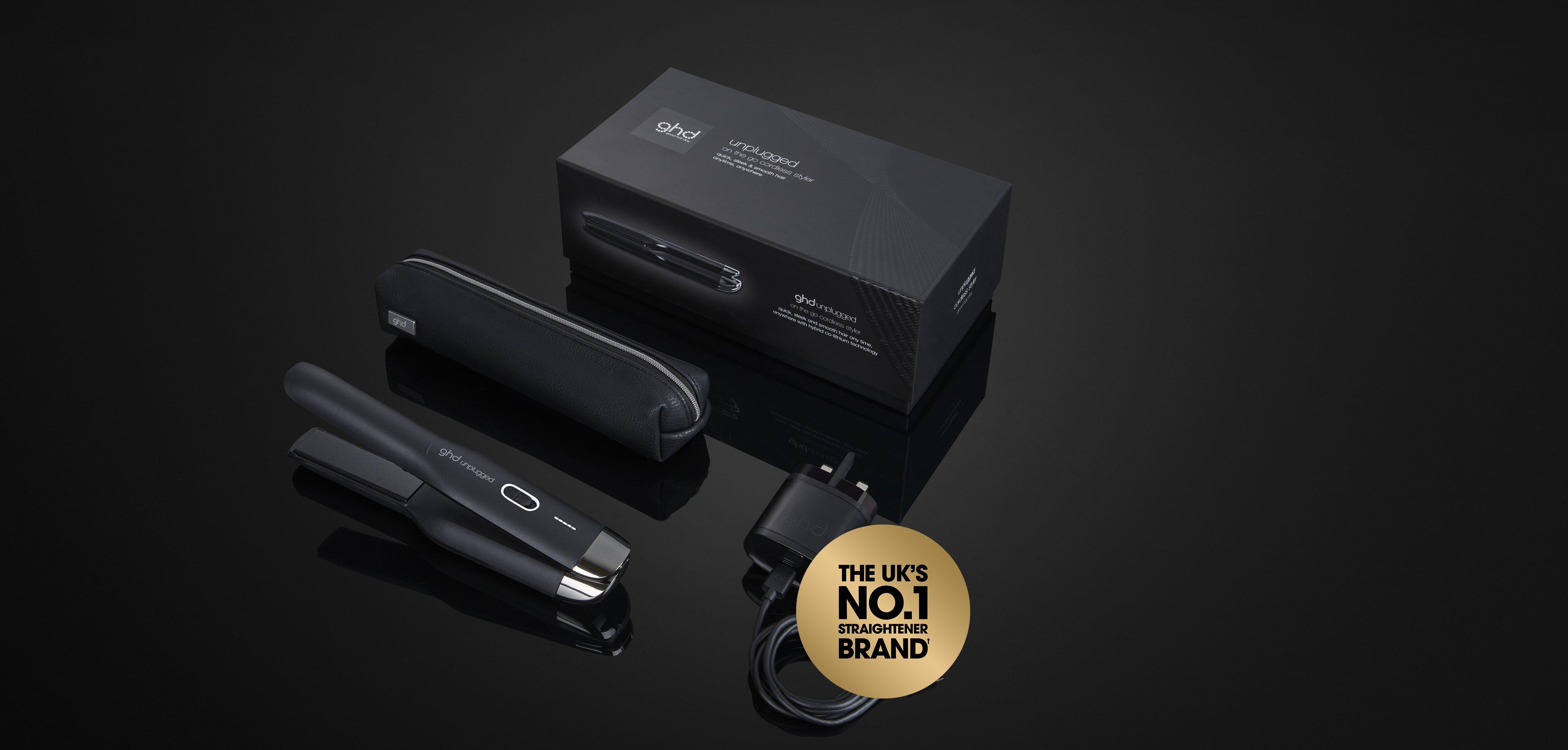 ghd Unplugged ブラック ストレートヘアアイロン コードレス ghd