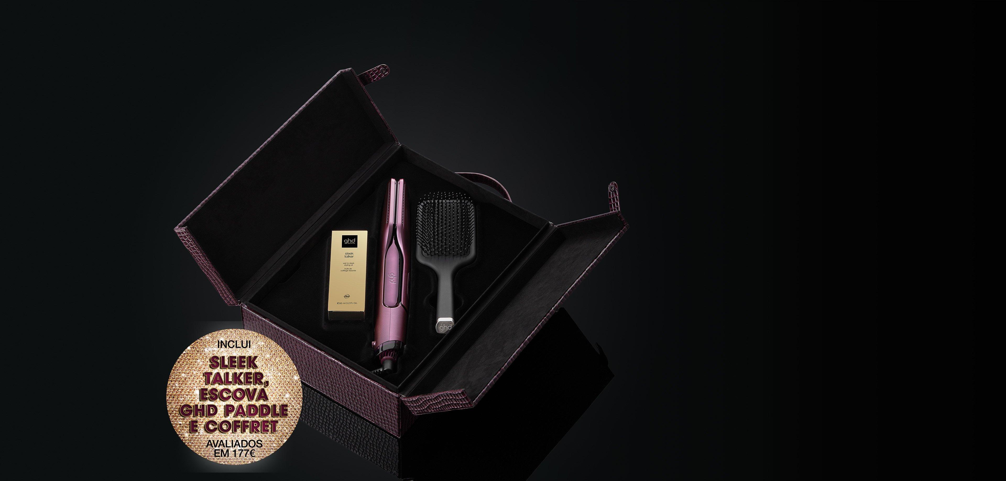 Prancha de cabelo 2-em-1 ghd Duet Style em cherry chic