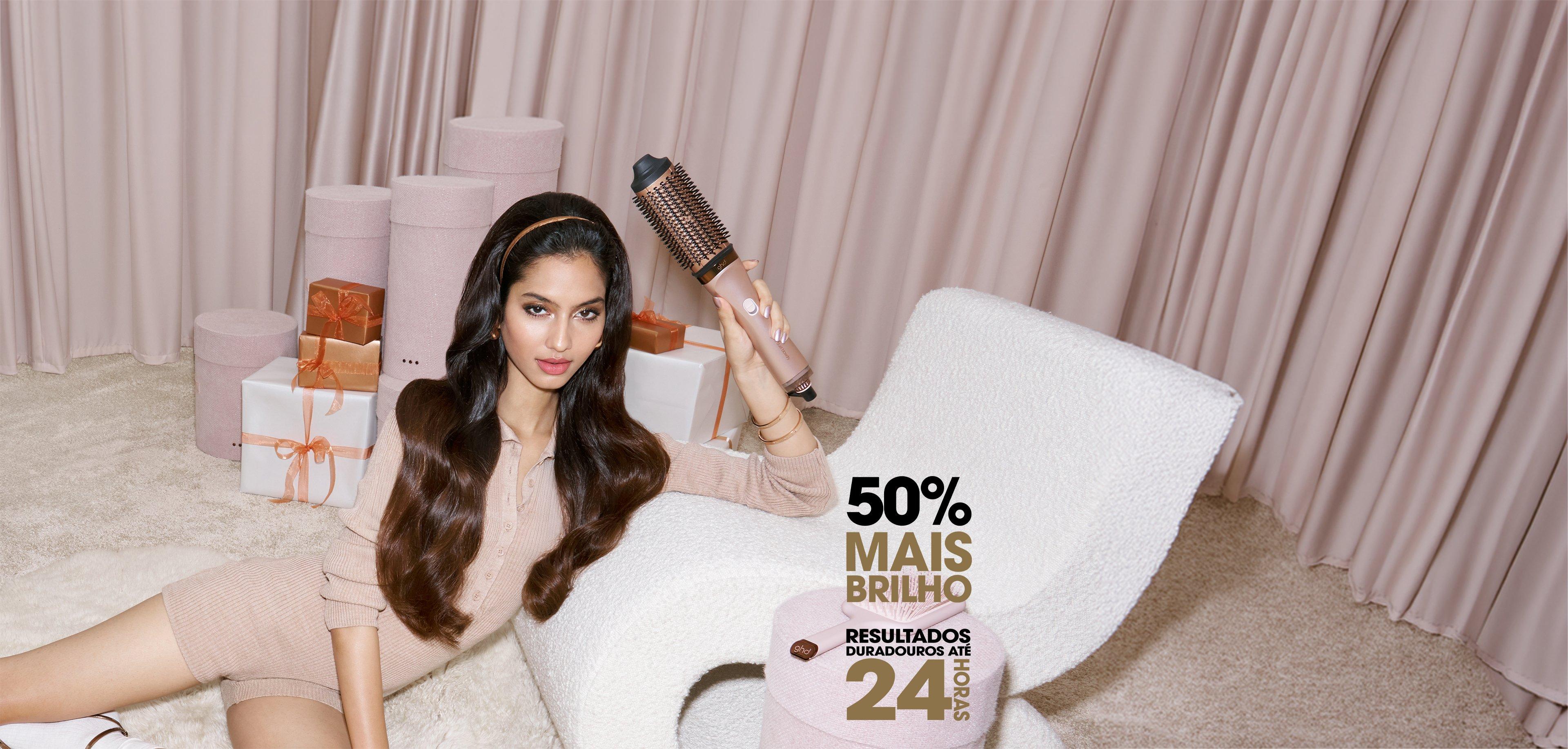 Escova secadora 2-em-1 ghd Duet Blowdry gift set em Beige Cashmere 