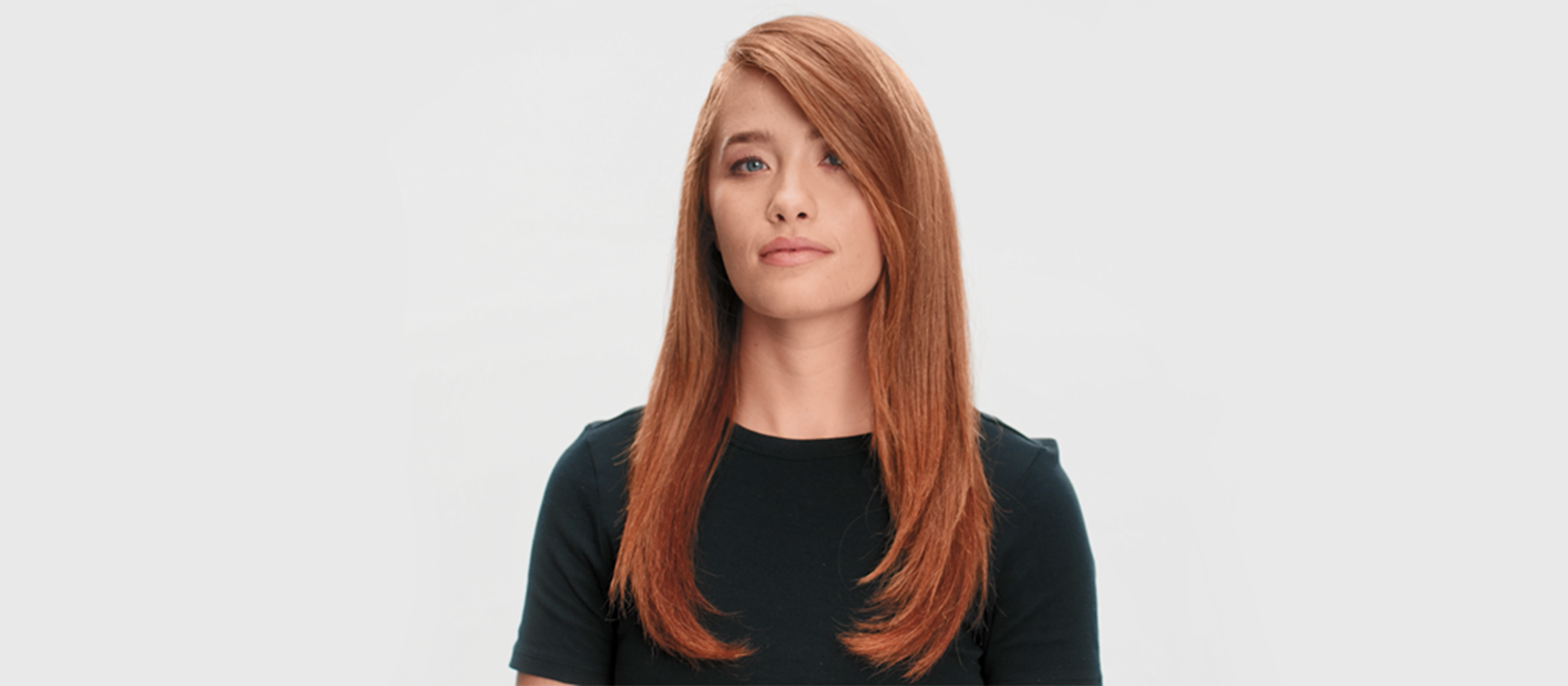 model with smooth hair using ghd glide+