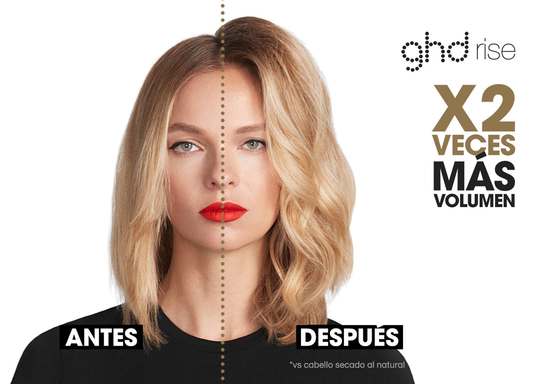 antes y después con ghd rise