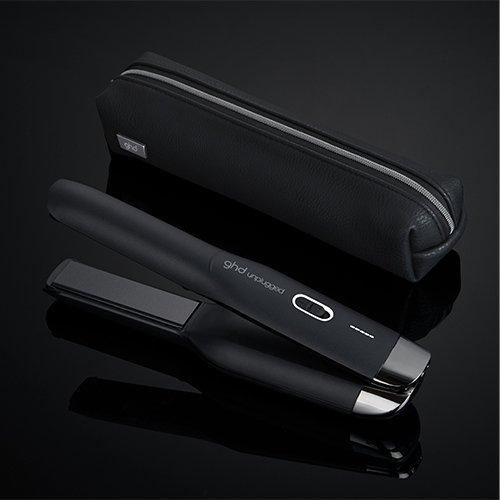 ghd unplugged cordless styler in black with bag