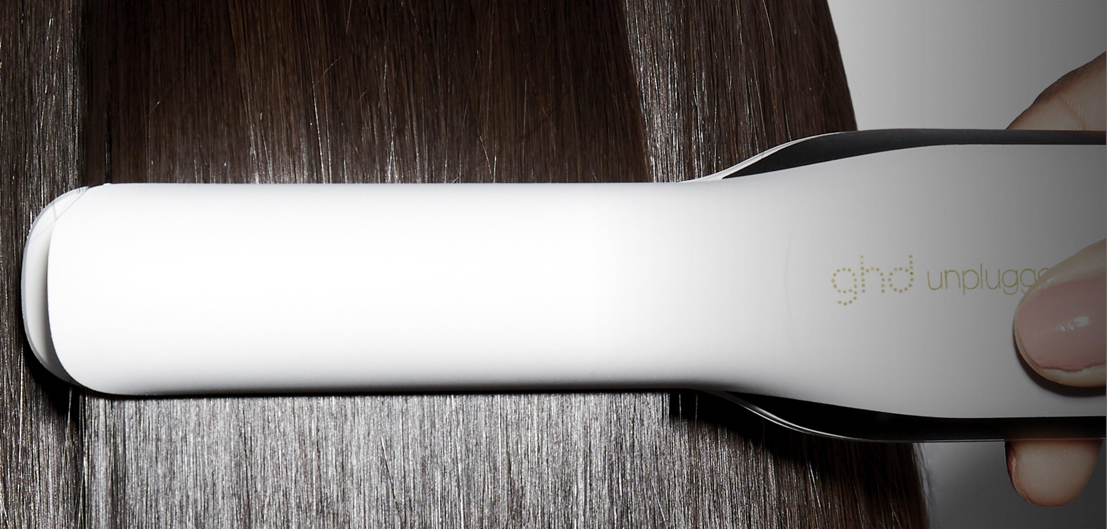 GHD UNPLUGGED CORDLESS HAIR STRAIGHTENER (22MM PLATE) WHITE