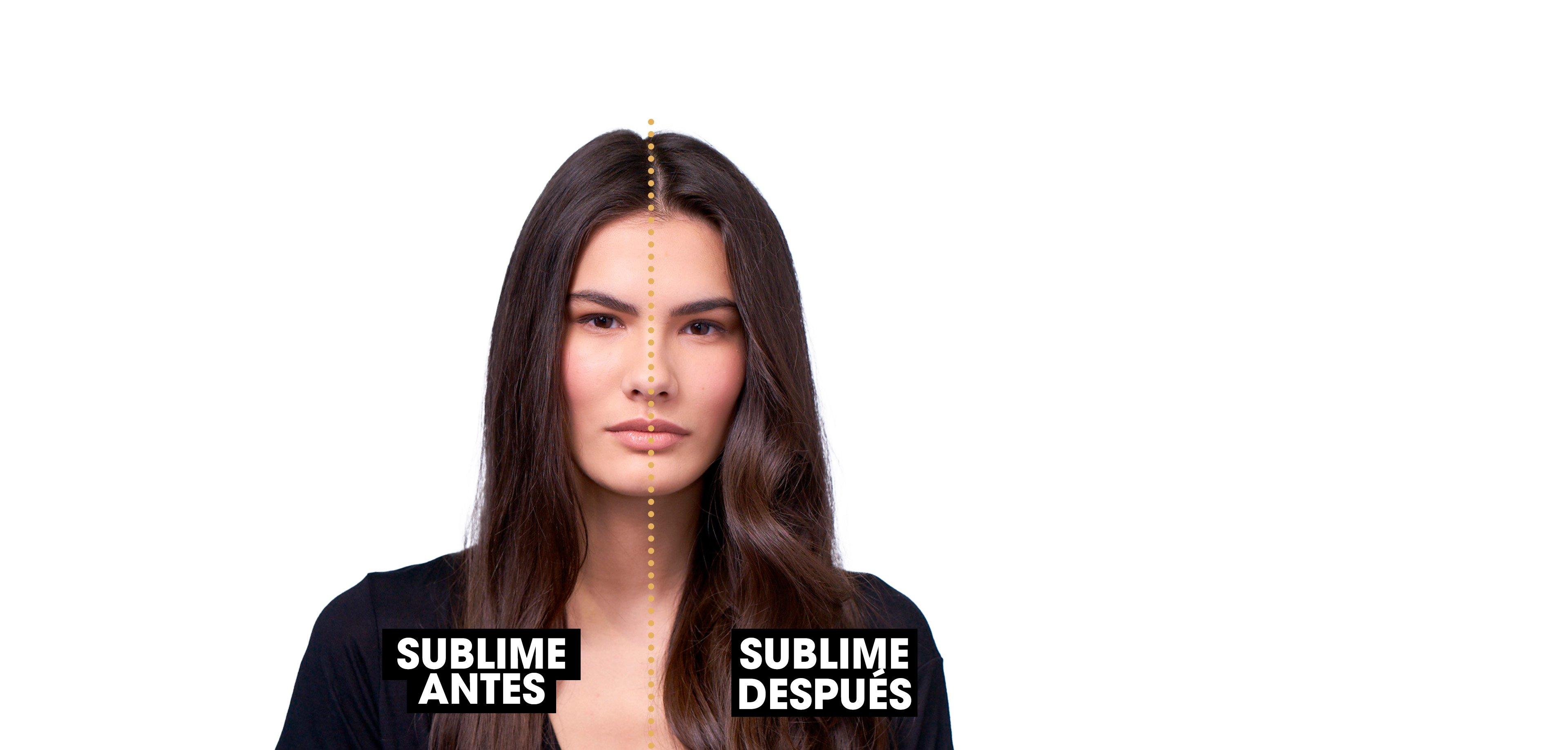 antes y después con el secador helios de ghd
