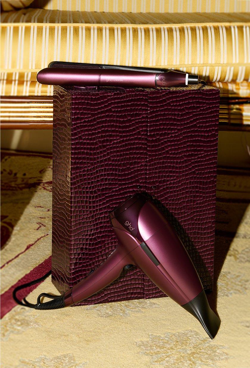 ghd deluxe set mit ghd chronos und ghd helios in Cherry Red